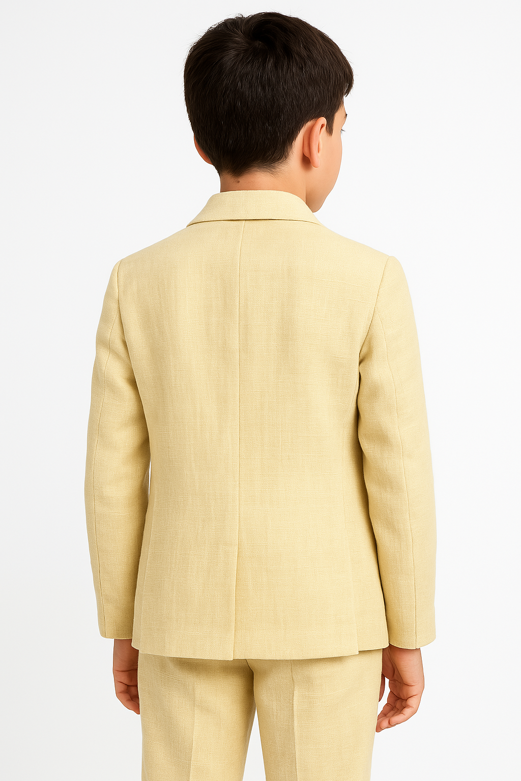 Boys’ Linen 2-Piece Slim Fit Casual Suit - Jogger - Beige