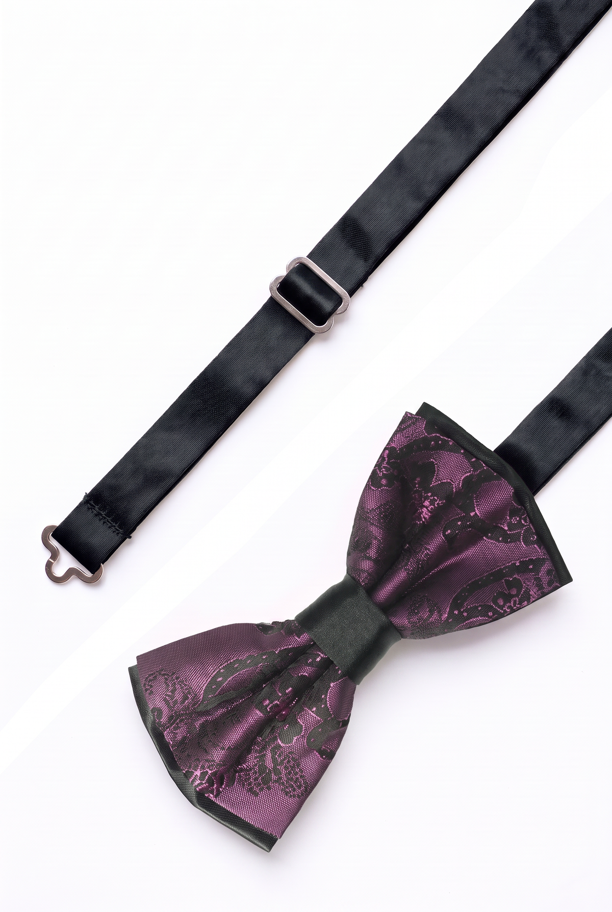 Boys & Men's Floral Paisley Bow Tie & Pocket Square Set – Lavender