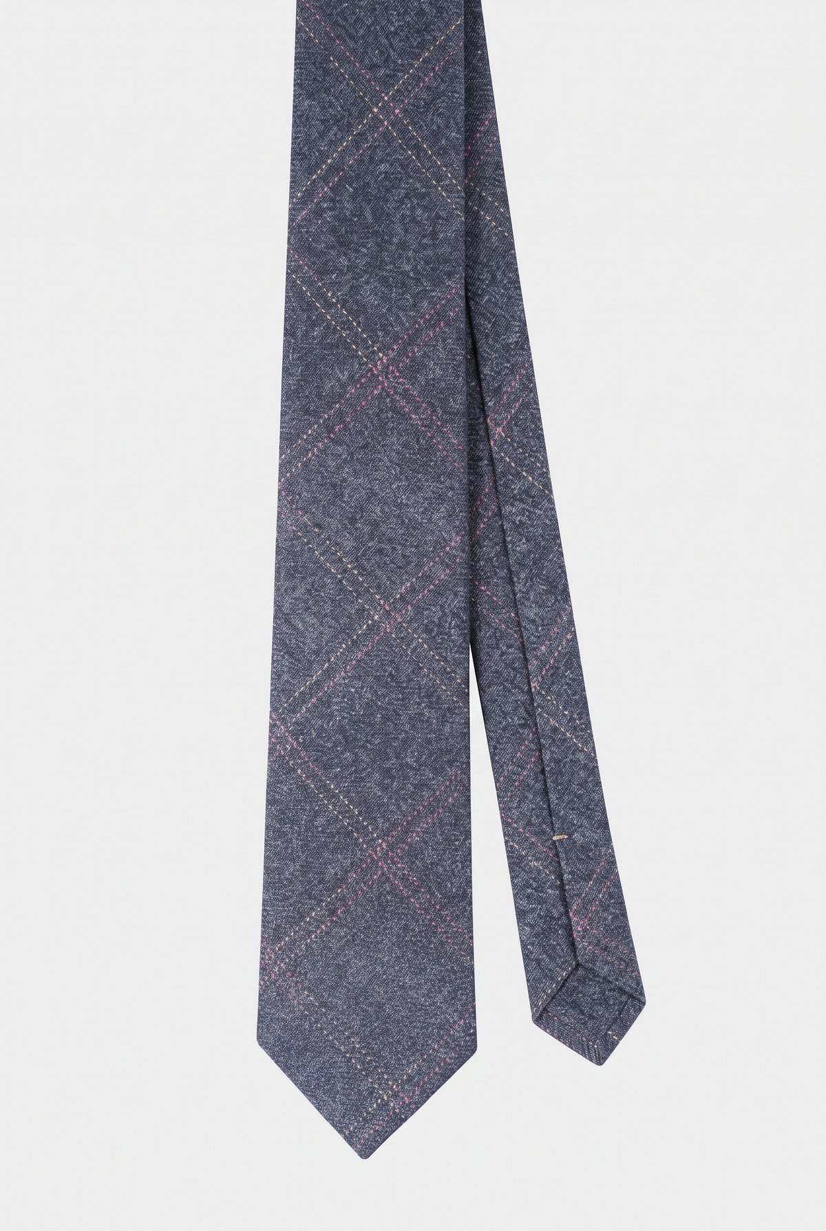 Boys & Men's Tweed Check Slim Tie Set - Charcoal Grey
