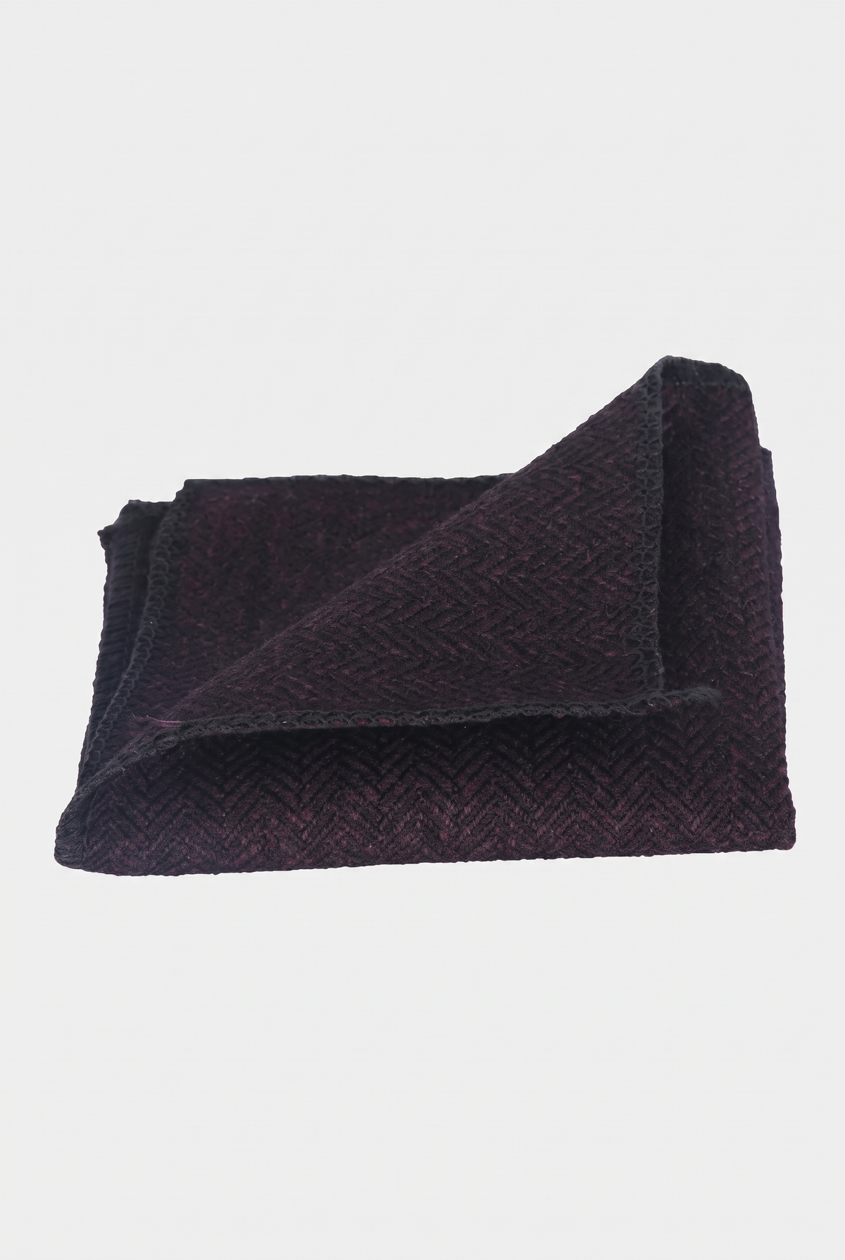 Boys & Men's Herringbone Tweed Pocket Handkerchief - Purple