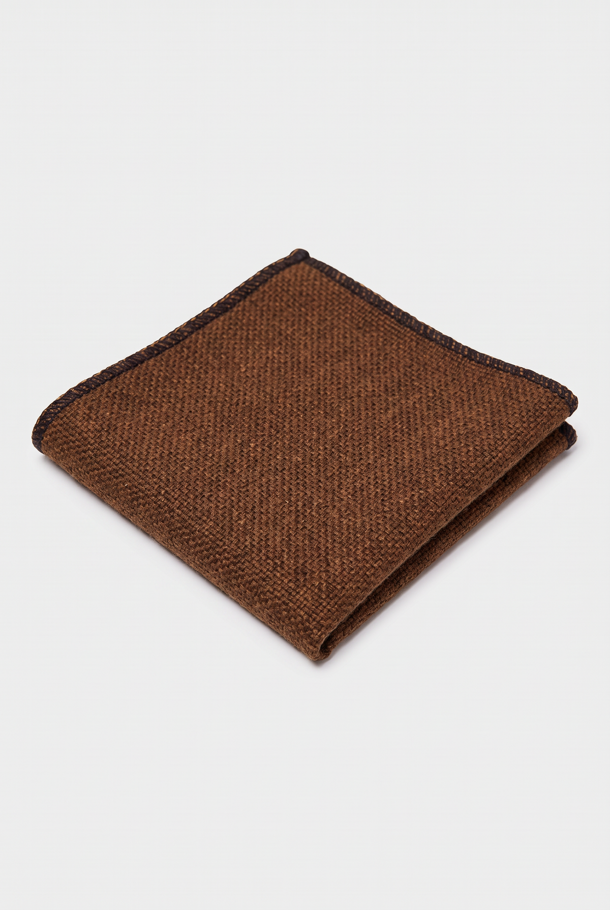 Boys & Men's Tweed Pocket Handkerchief - Cinnamon Brown