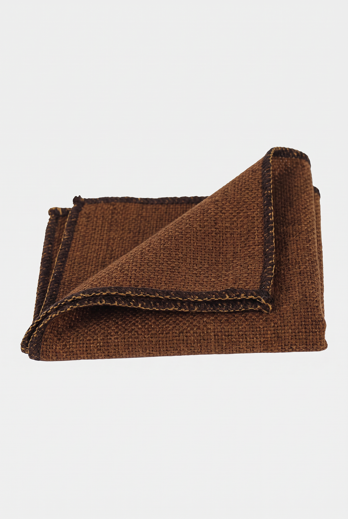 Boys & Men's Tweed Pocket Handkerchief - Cinnamon Brown