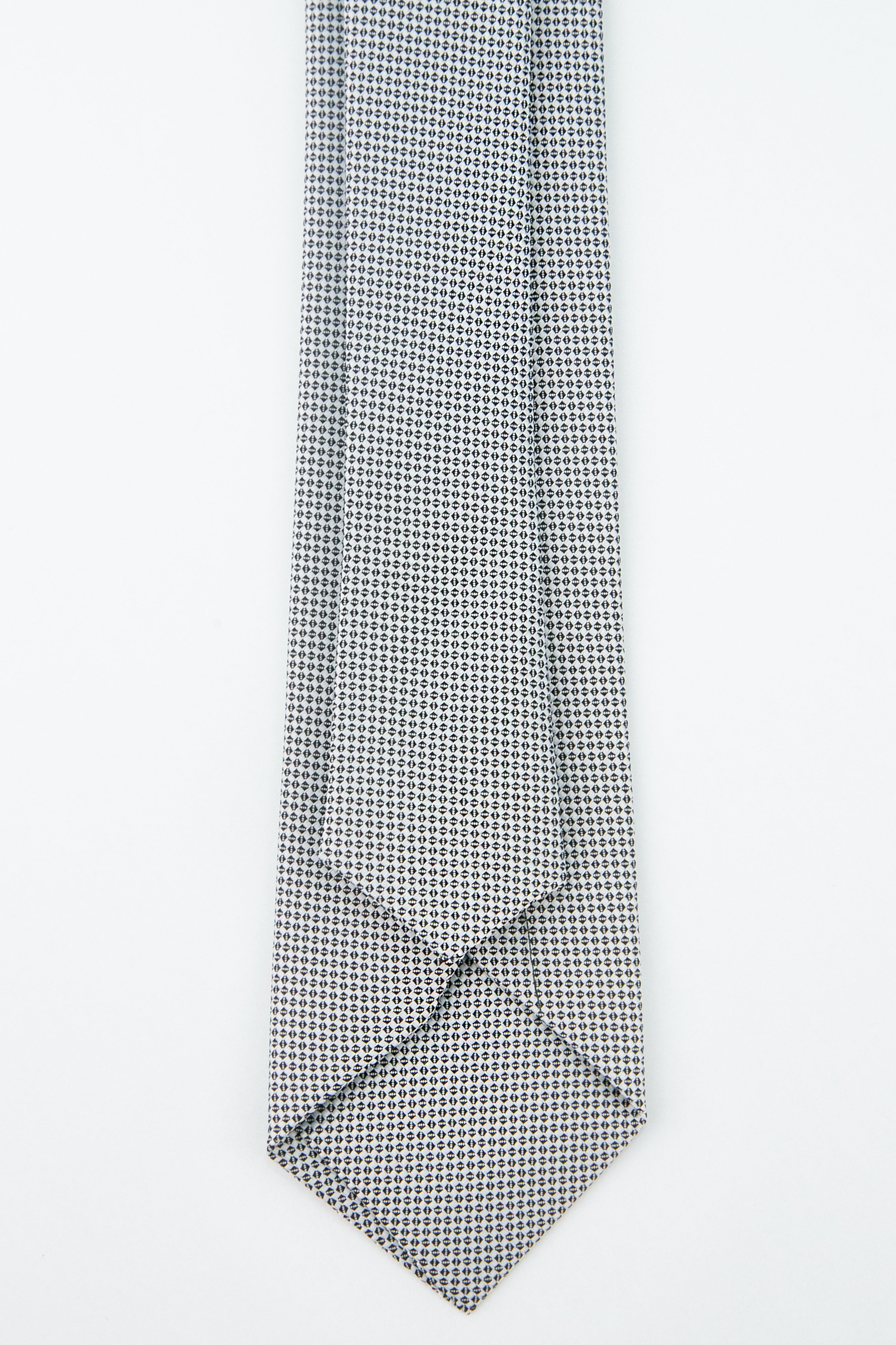 Boys' Oxford Weave Slim Tie Formal Neckwear - Light Grey Back Picture