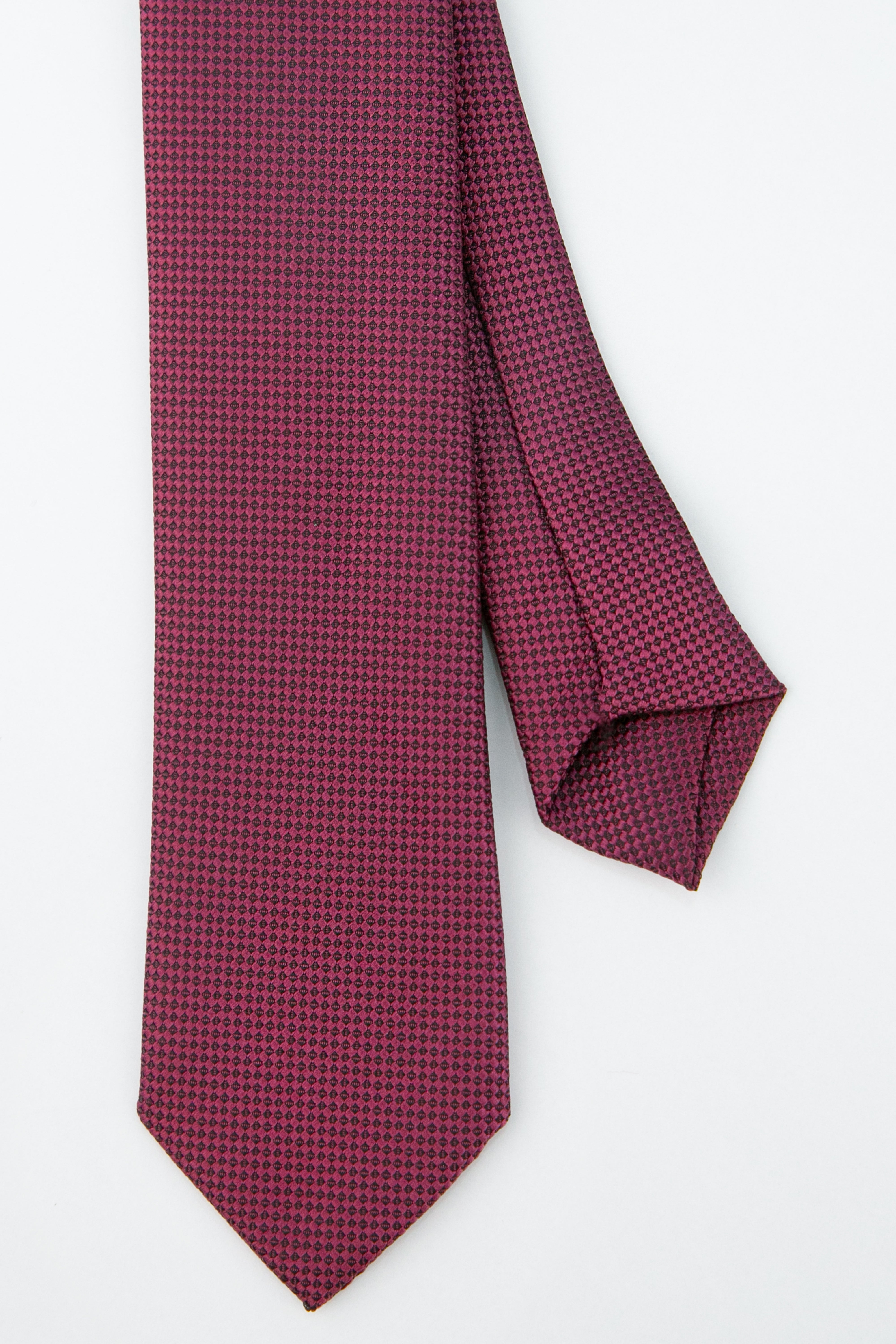 Boys' Oxford Weave Slim Tie Formal Neckwear - Wine Red