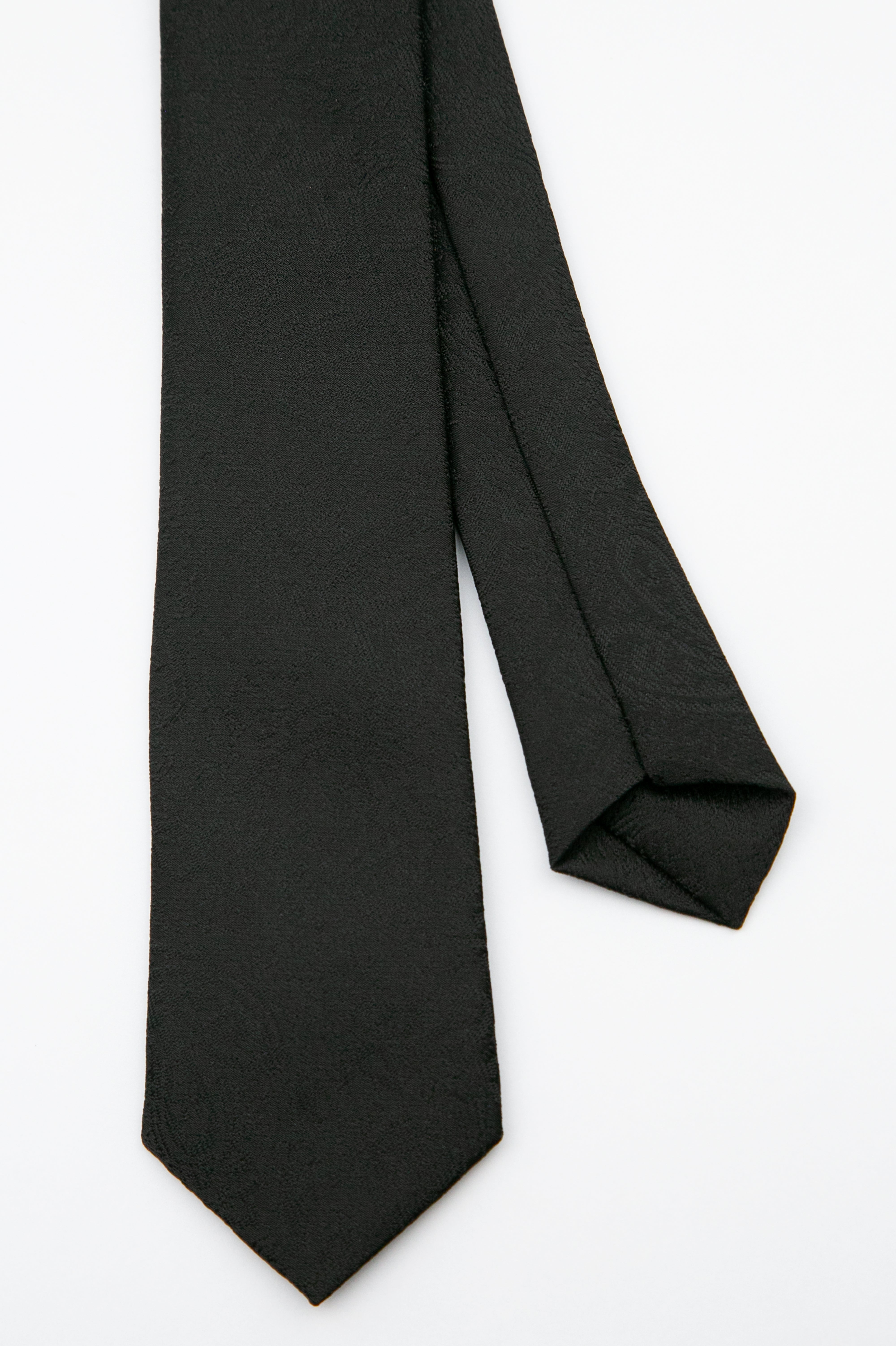 Boys’ Paisley Slim Tie & Pocket Square Set - Black Front and Back Picture