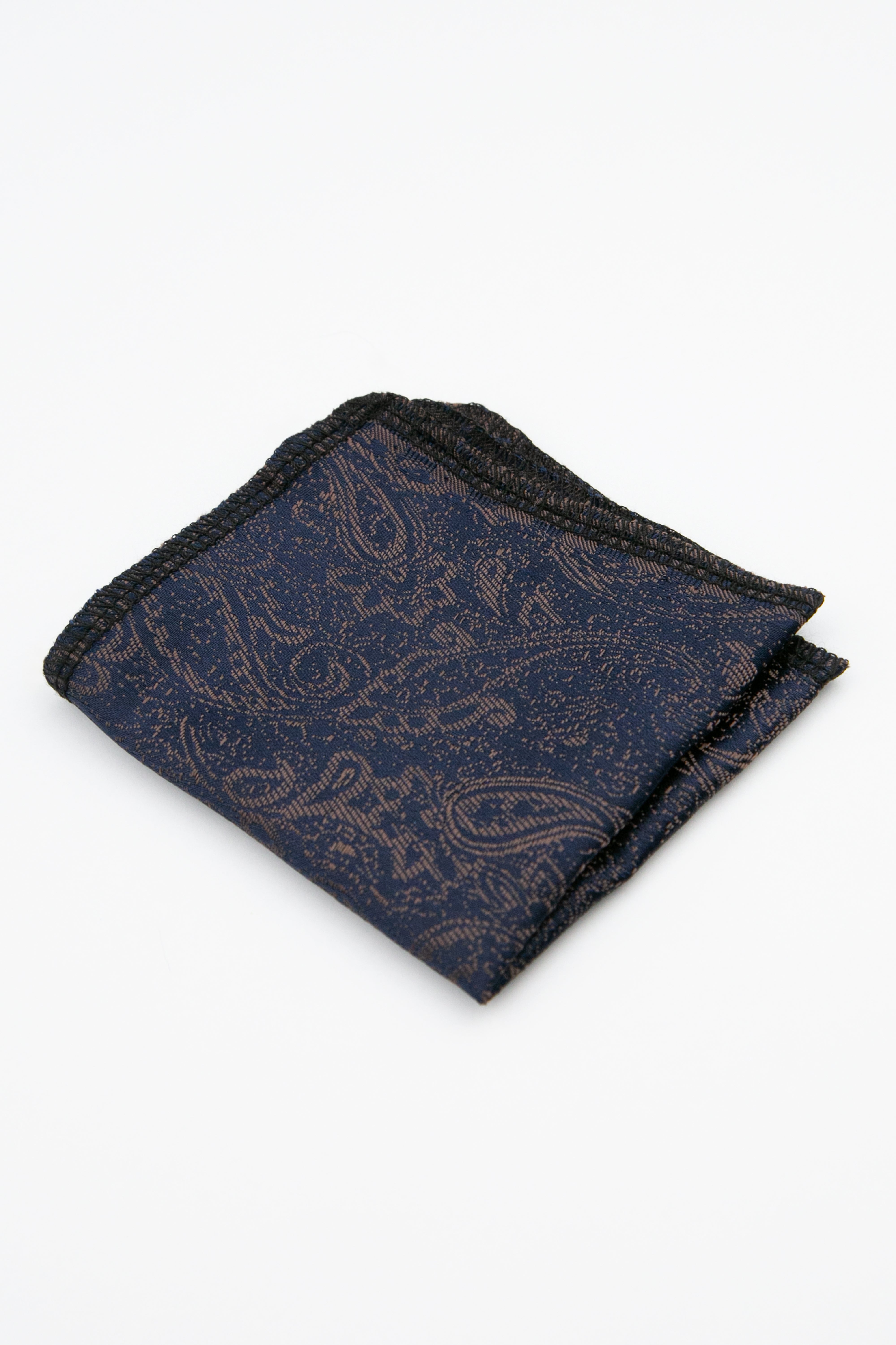 Boys’ Paisley Slim Tie & Pocket Square Set - Brown Hanky Picture