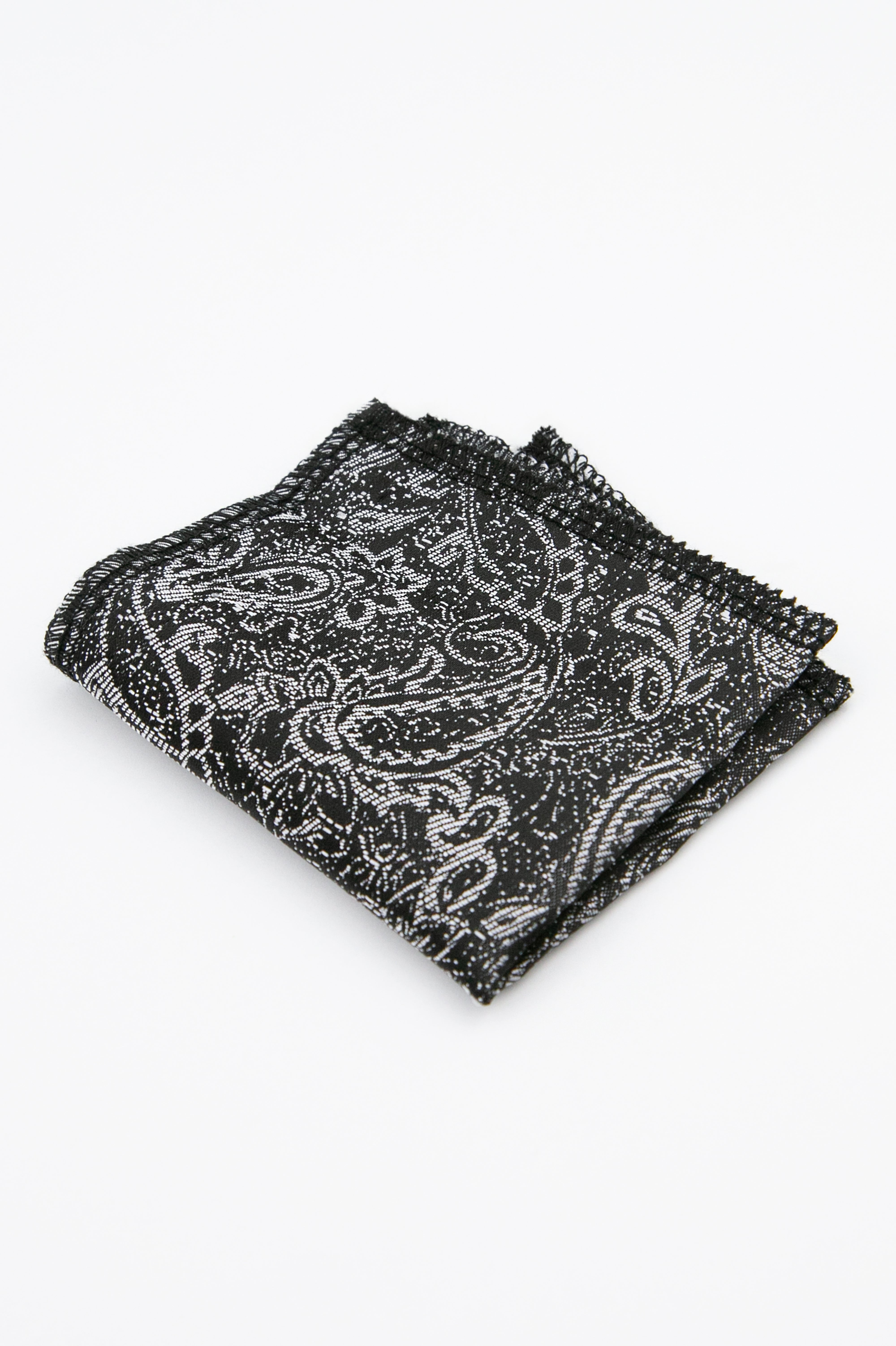 Boys’ Paisley Slim Tie & Pocket Square Set - Grey Hanky Picture