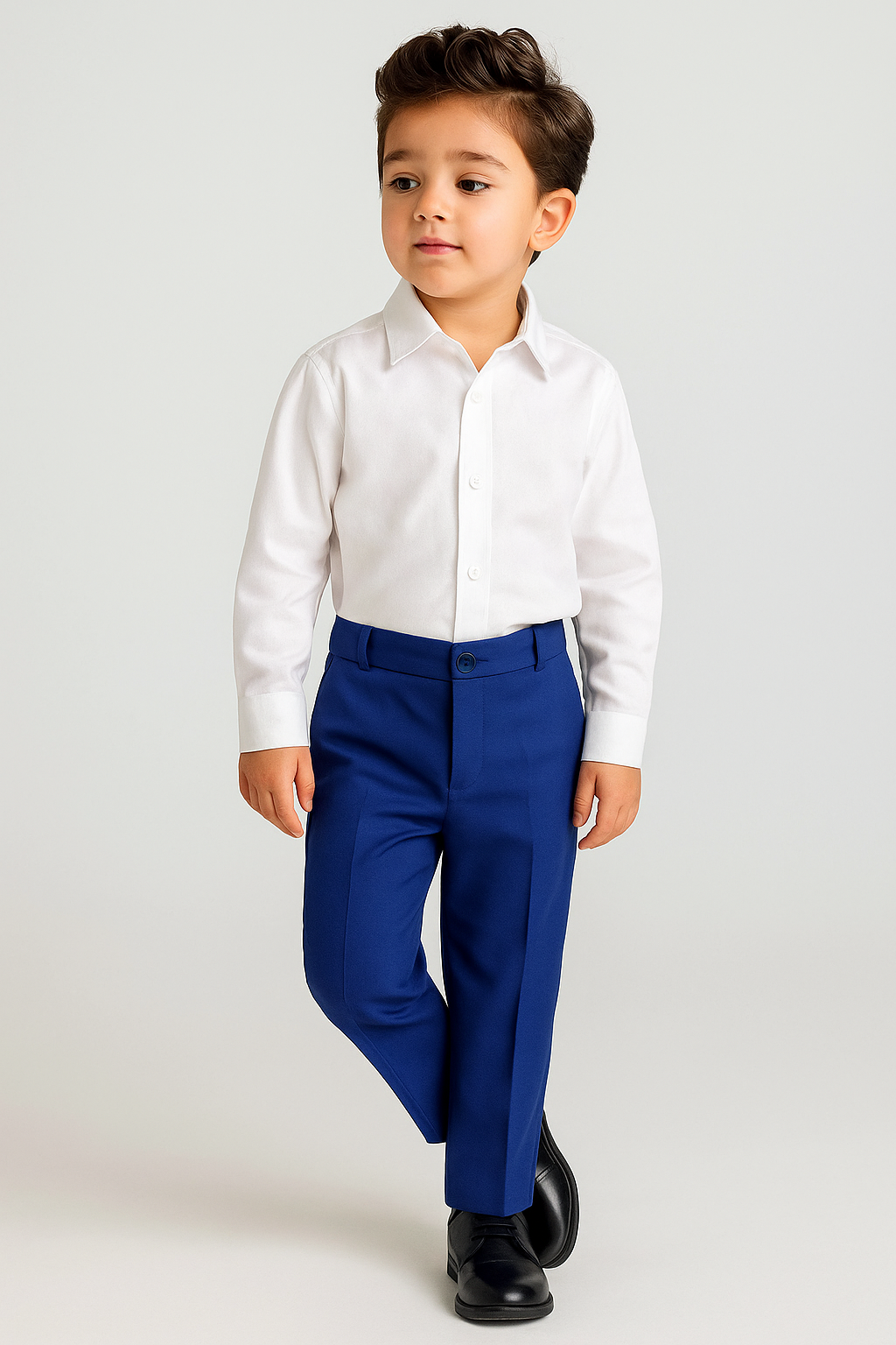 Boys Parliament Blue Formal Trousers - Blue Model Picture