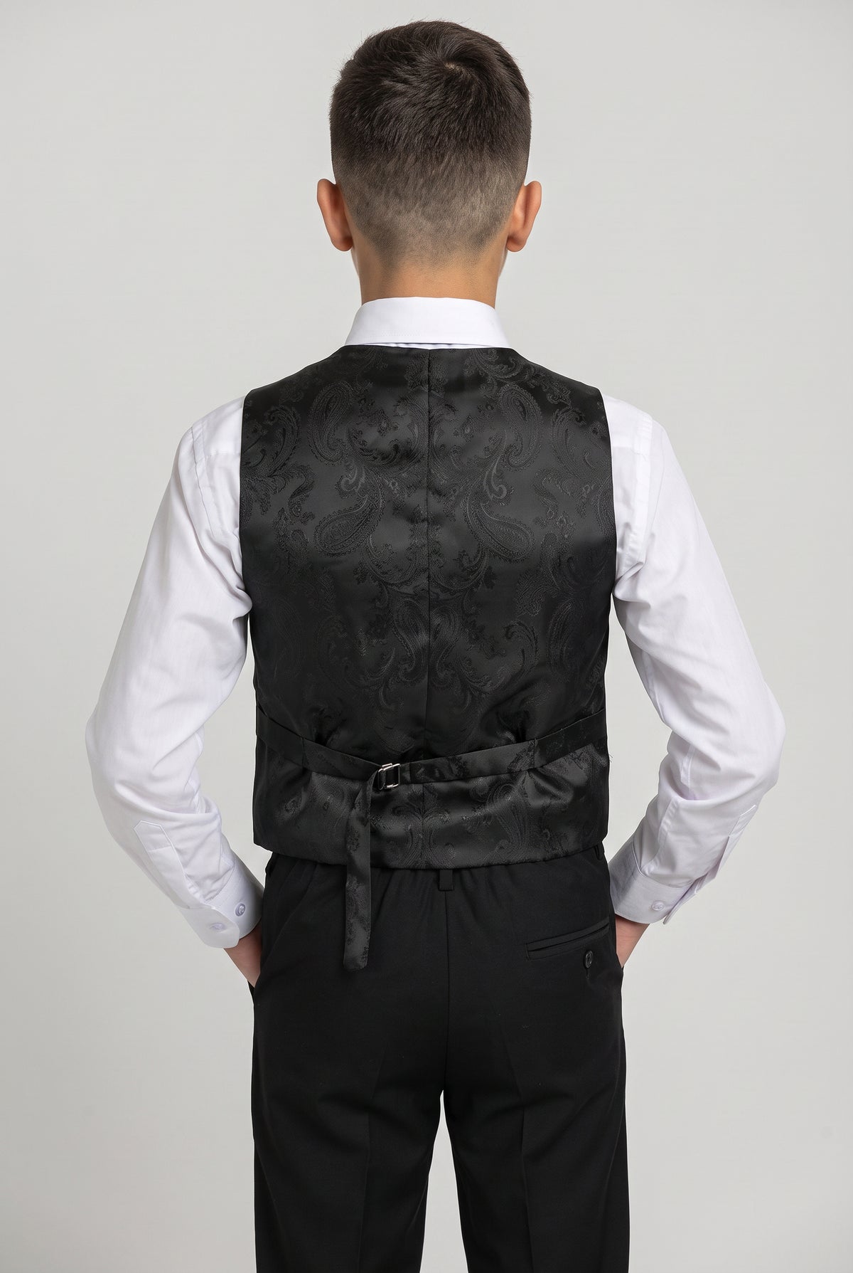 Boys Peak Lapel Tuxedo Dinner Suit - HARRY Black - Black
