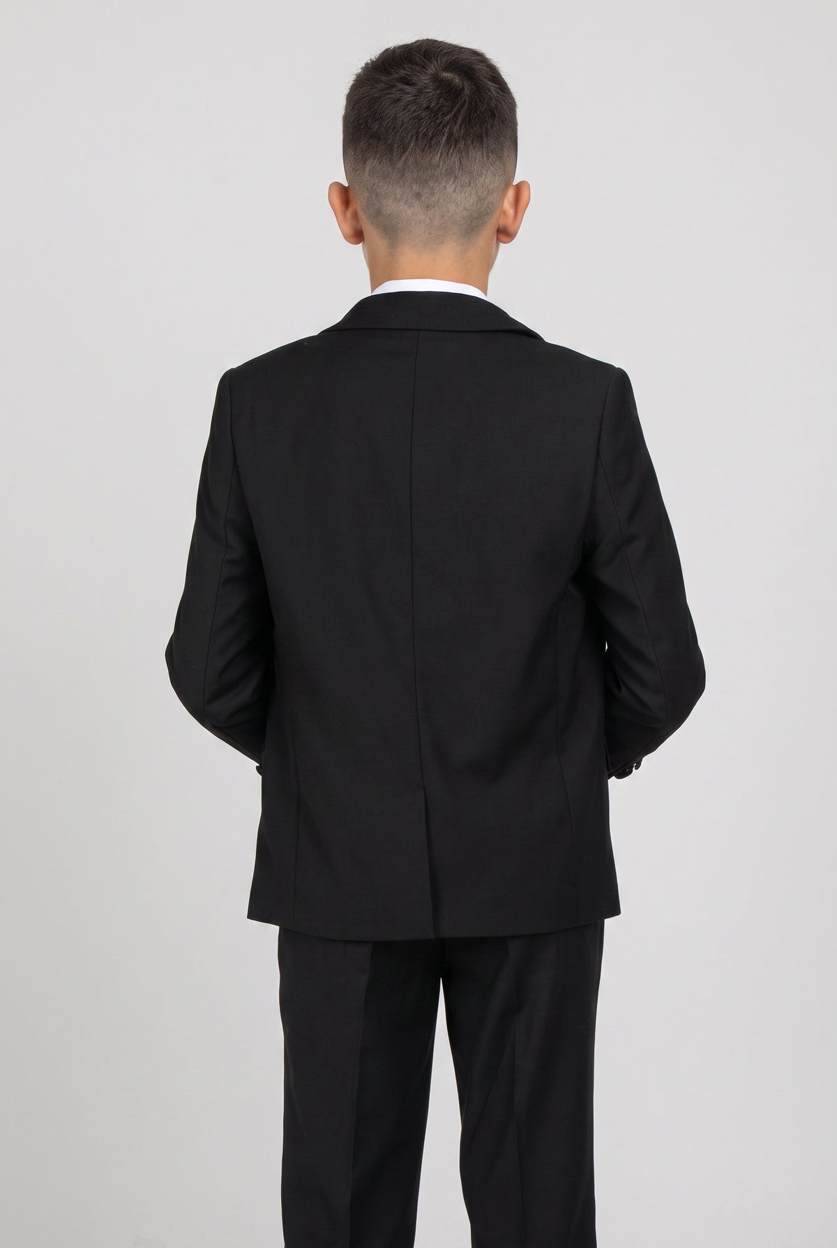 Boys Peak Lapel Tuxedo Dinner Suit - HARRY Black - Black