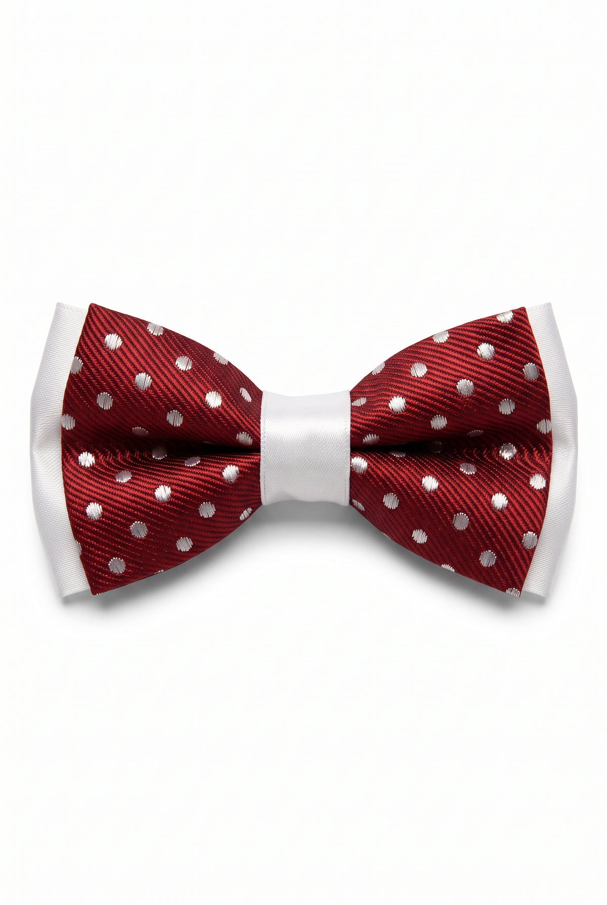 BWP19-burgundy polka -white stripe