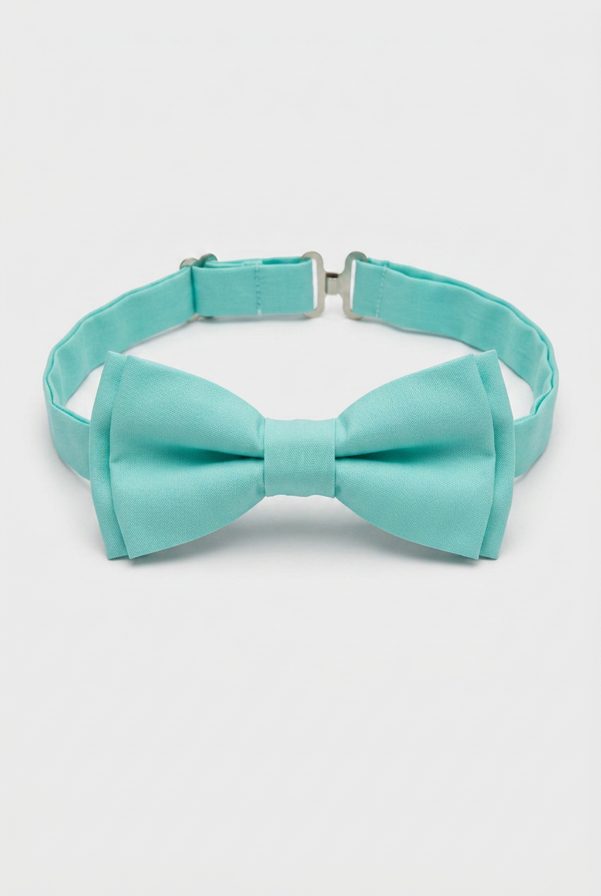 Boys’ Pre-Tied Bow Tie with Adjustable Neck Strap - Aqua Blue