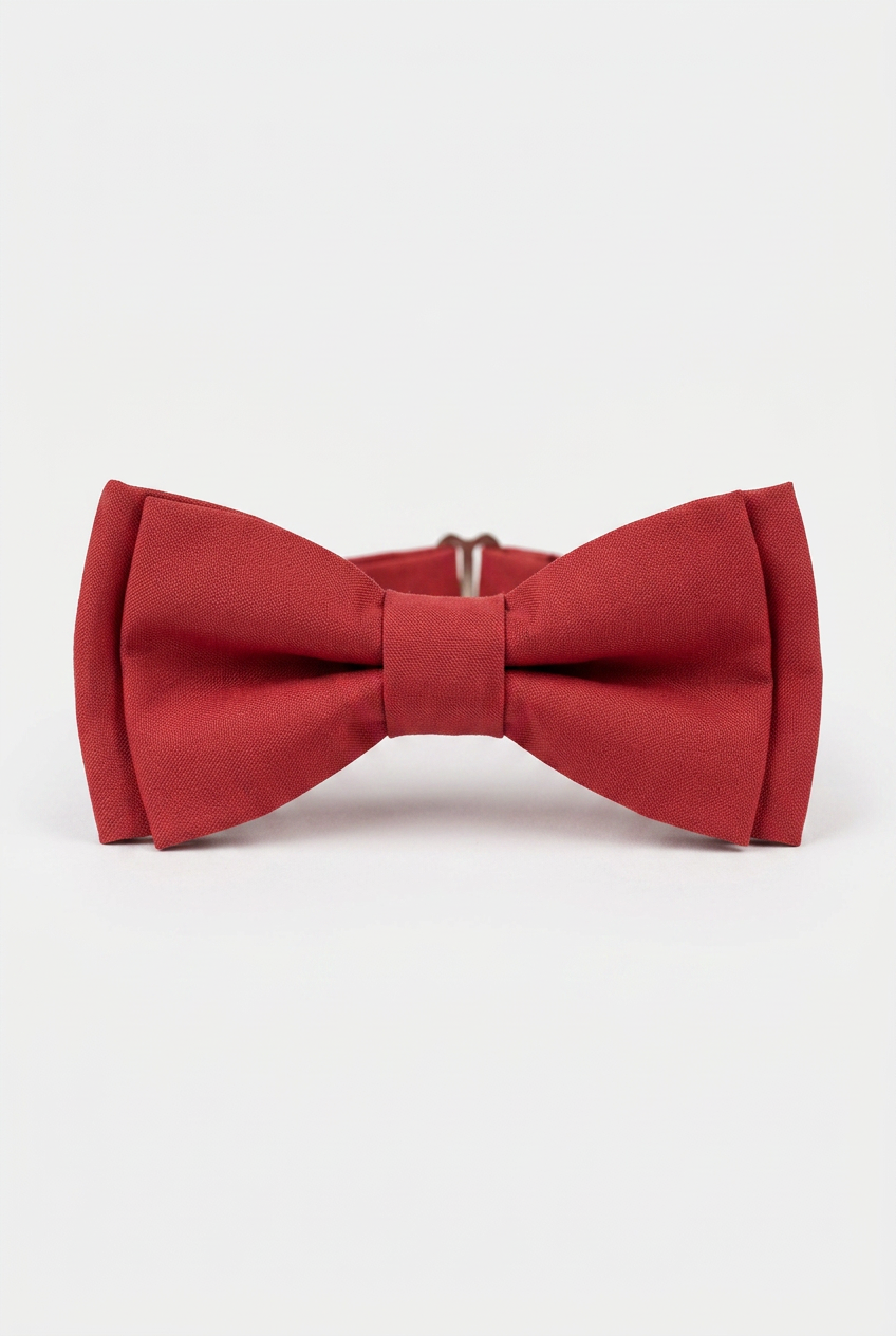 Boys’ Pre-Tied Bow Tie with Adjustable Neck Strap - Red