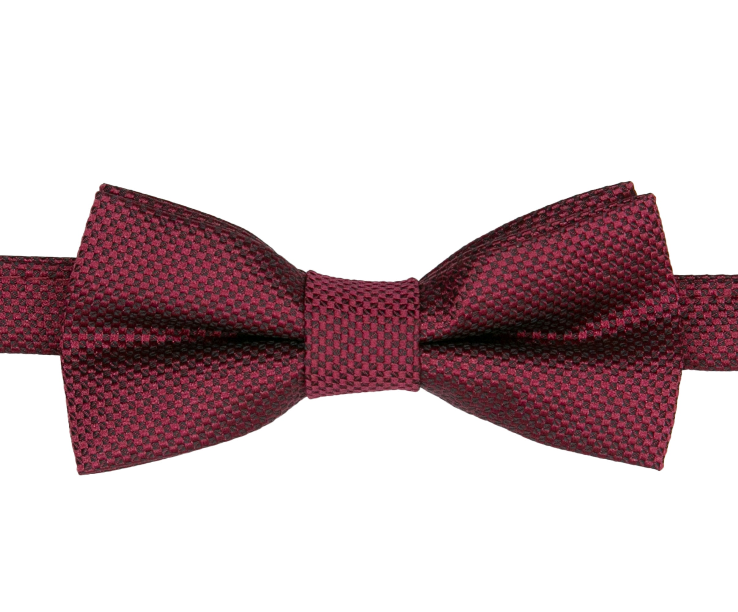 Boys' Pre-Tied Jacquard Dickie Bow Tie Neckwear - Burgundy