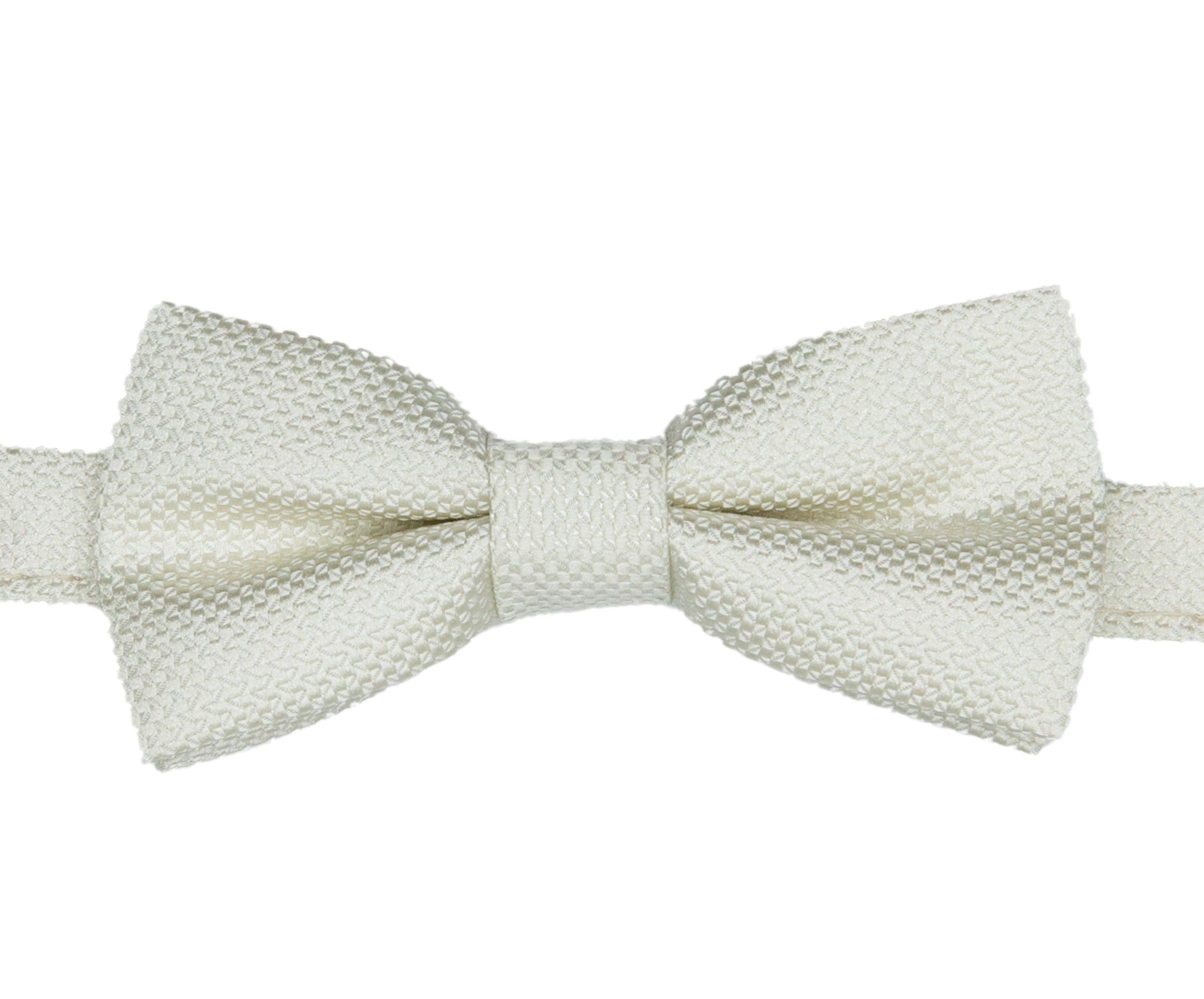 Boys' Pre-Tied Jacquard Dickie Bow Tie Neckwear - Ivory