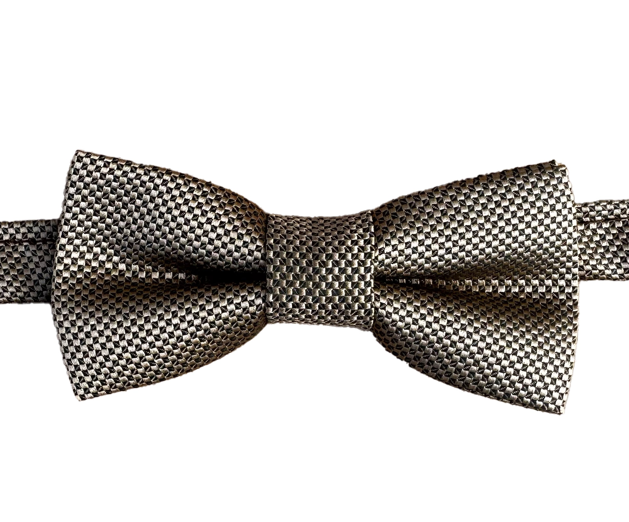 Boys' Pre-Tied Jacquard Dickie Bow Tie Neckwear - Latte Brown