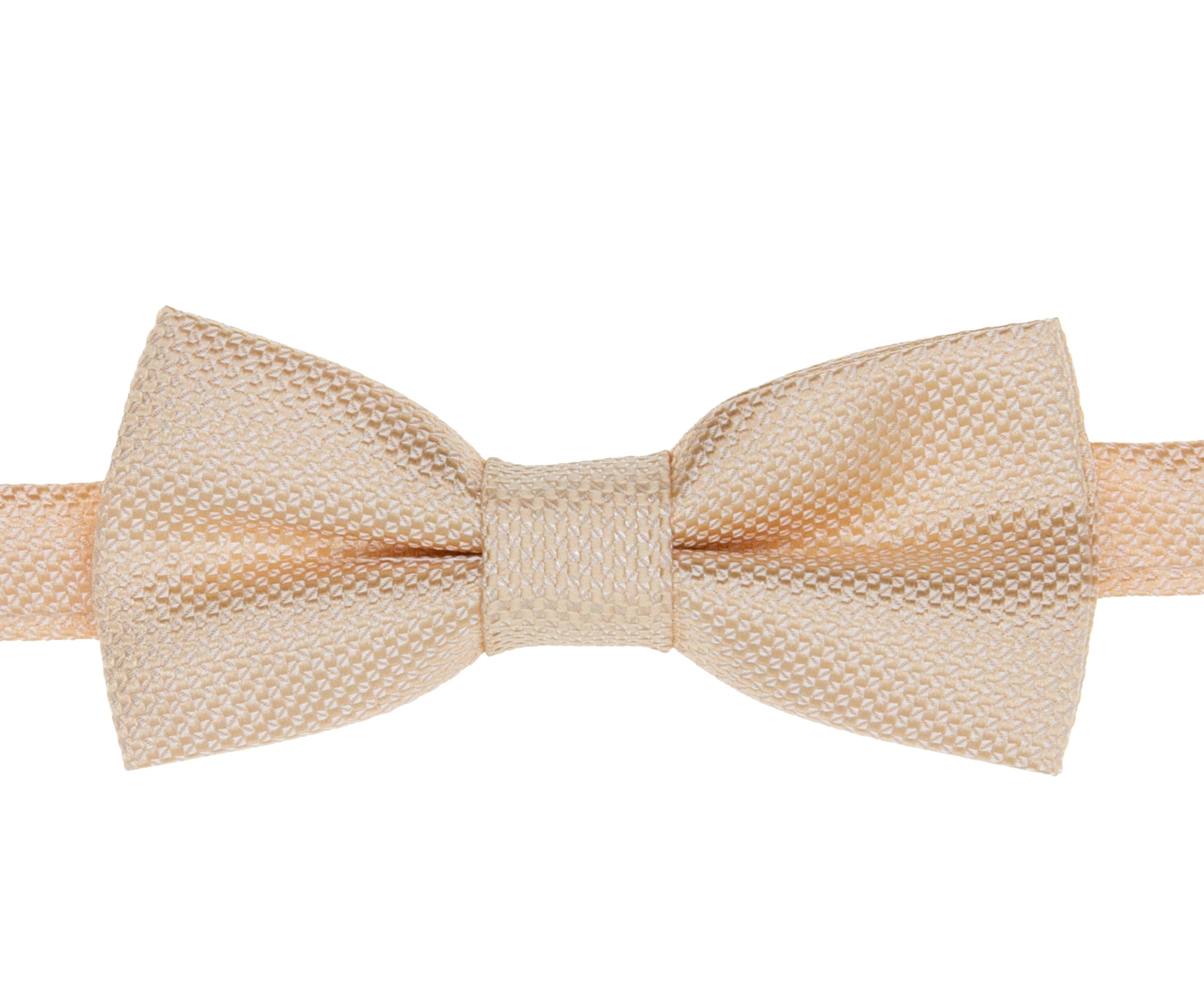 Boys' Pre-Tied Jacquard Dickie Bow Tie Neckwear - Soft Apricot