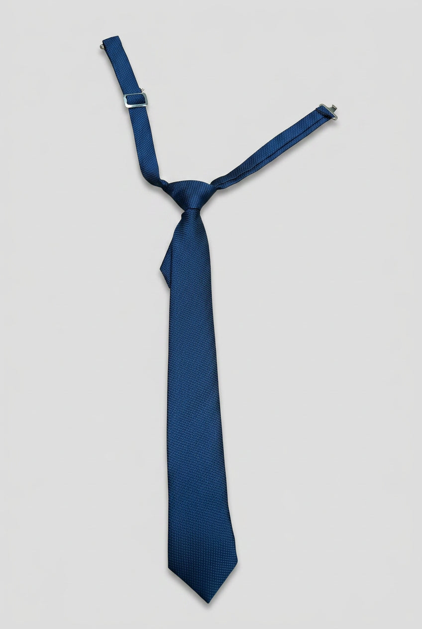 Boys' Slim Pre-Tied Textured Formal Tie - Navy Blue
