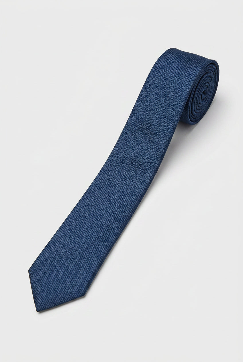 Boys' Slim Pre-Tied Textured Formal Tie - Navy Blue