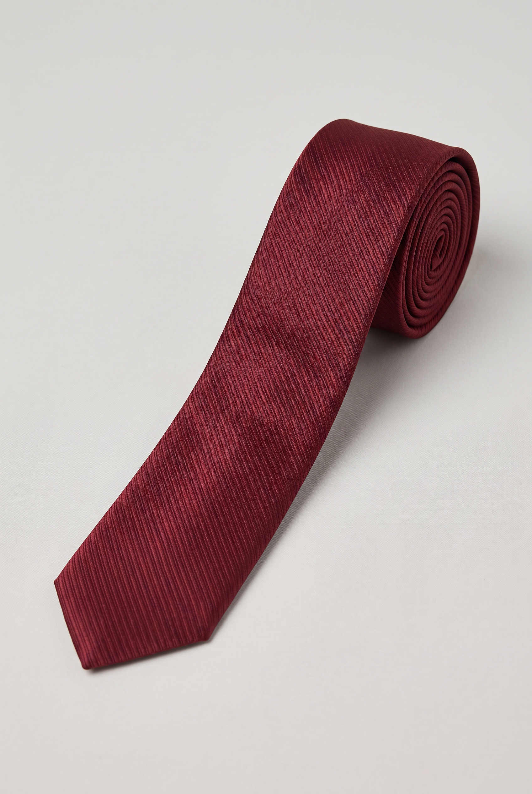 Boys' Slim Tie – Kids' Formal & Occasion Tie in Burgundy Striped