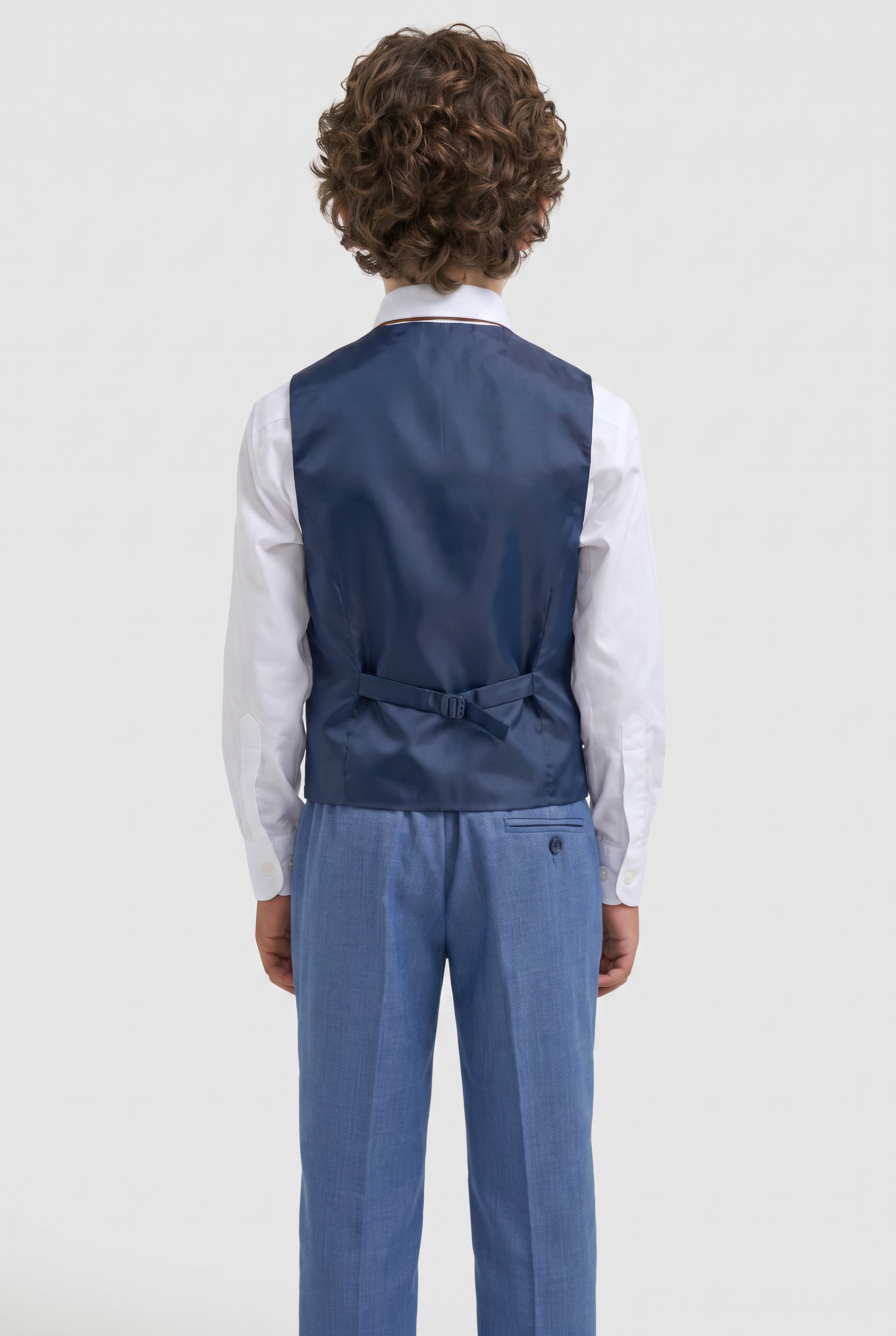Boys Slim Fit Formal Suit - Blue Jay