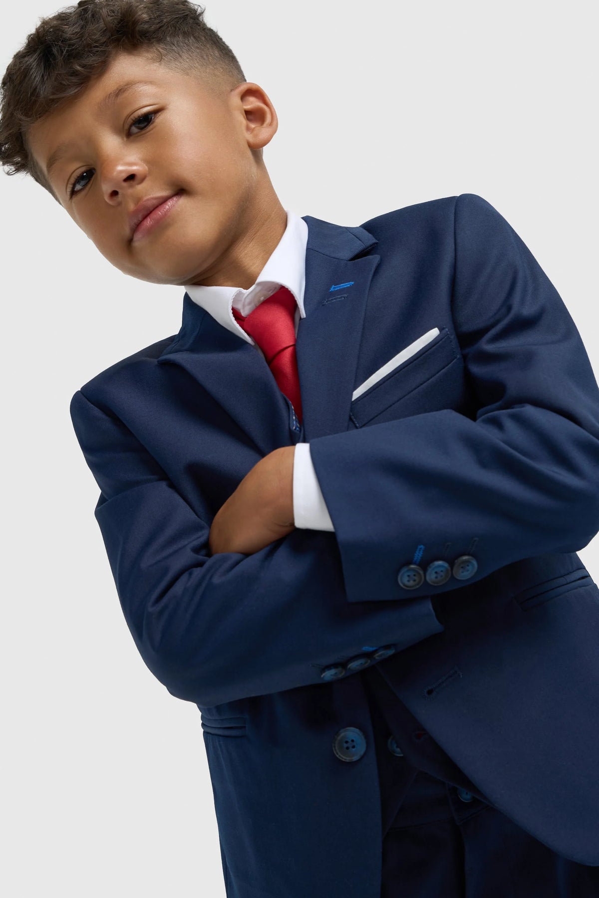 Boys Slim Fit Formal Suit - JEFFERSON Navy - Navy Blue