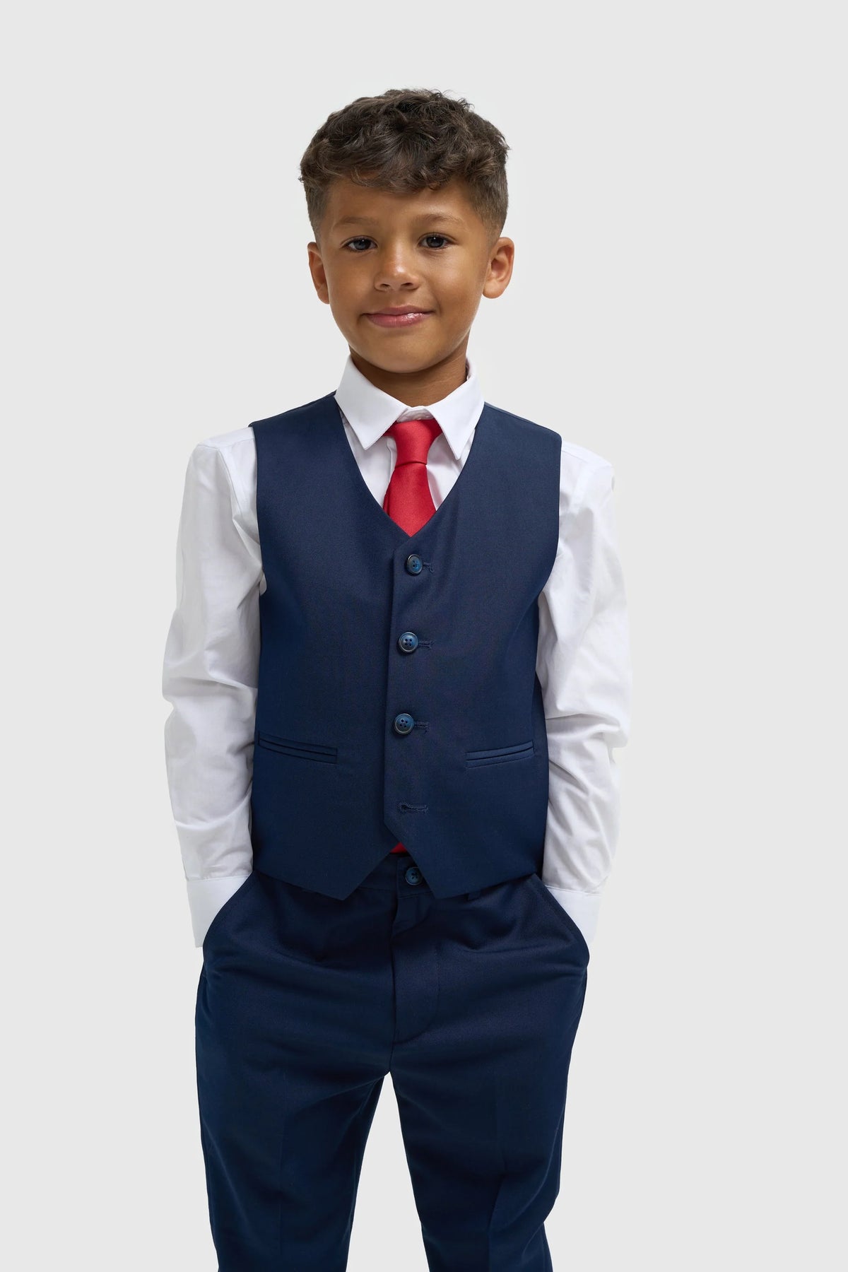 Boys Slim Fit Formal Suit - JEFFERSON Navy - Navy Blue