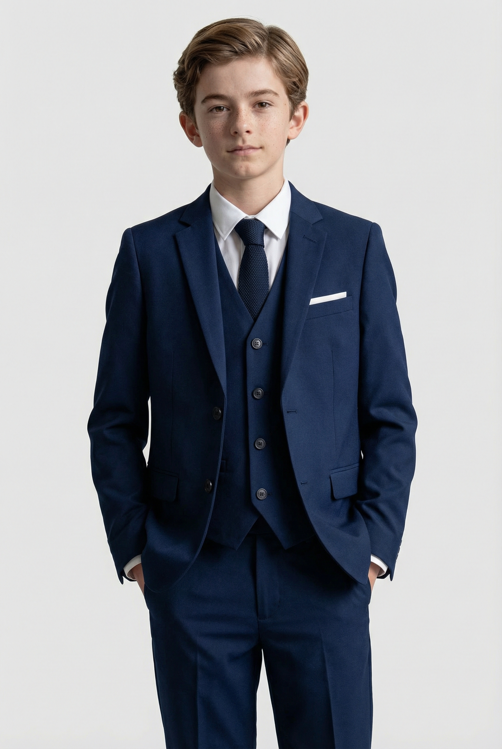 Boys Slim Fit Formal Suit - JEFFERSON Navy - Navy Blue