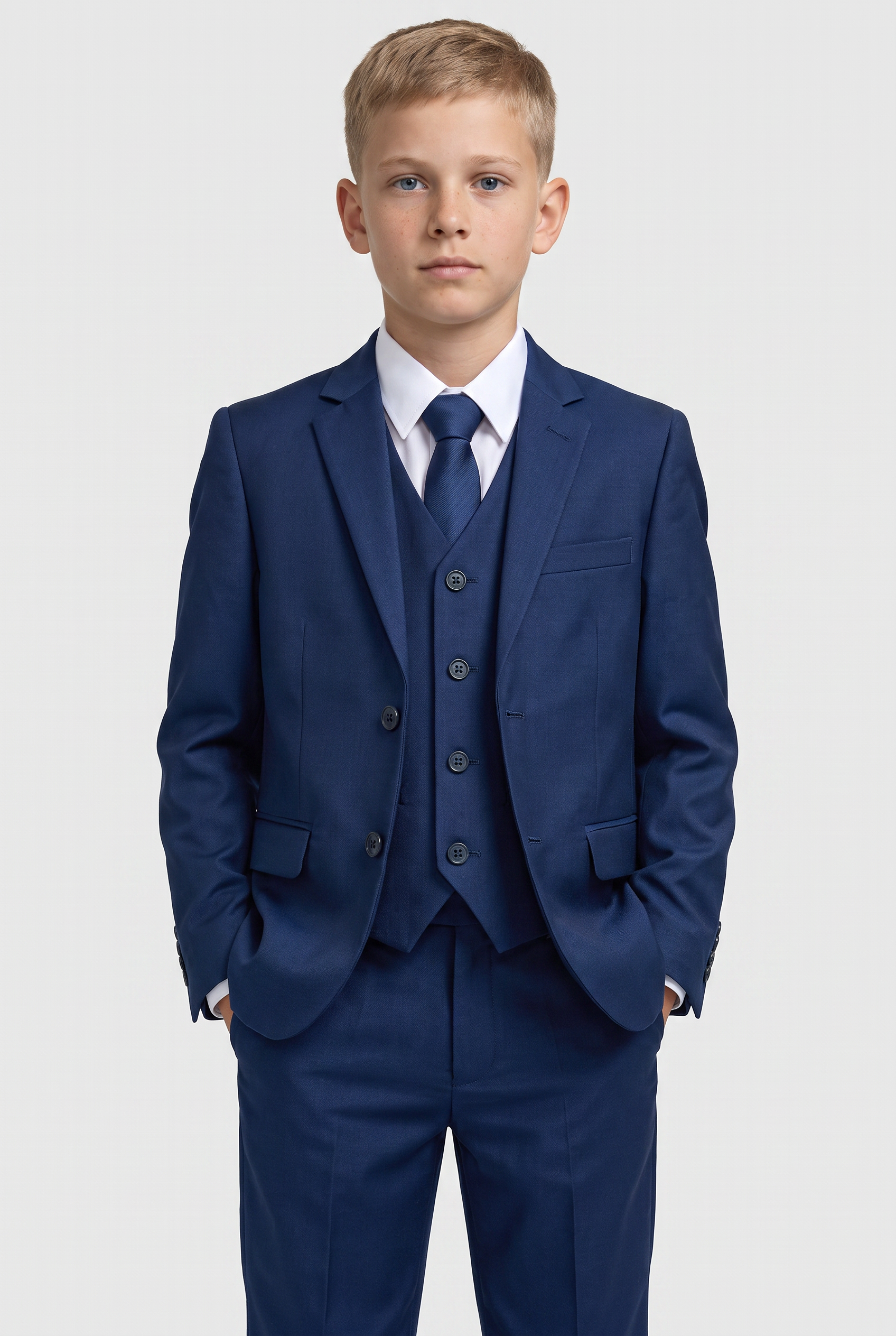 Boys Slim Fit Royal Blue Suit - FORD