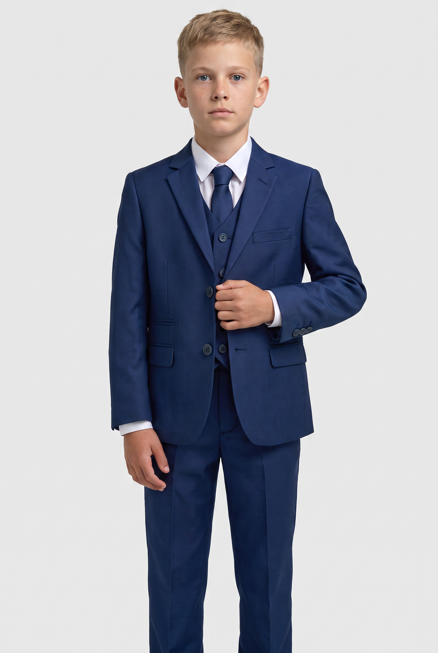 Boys Slim Fit Royal Blue Suit - FORD
