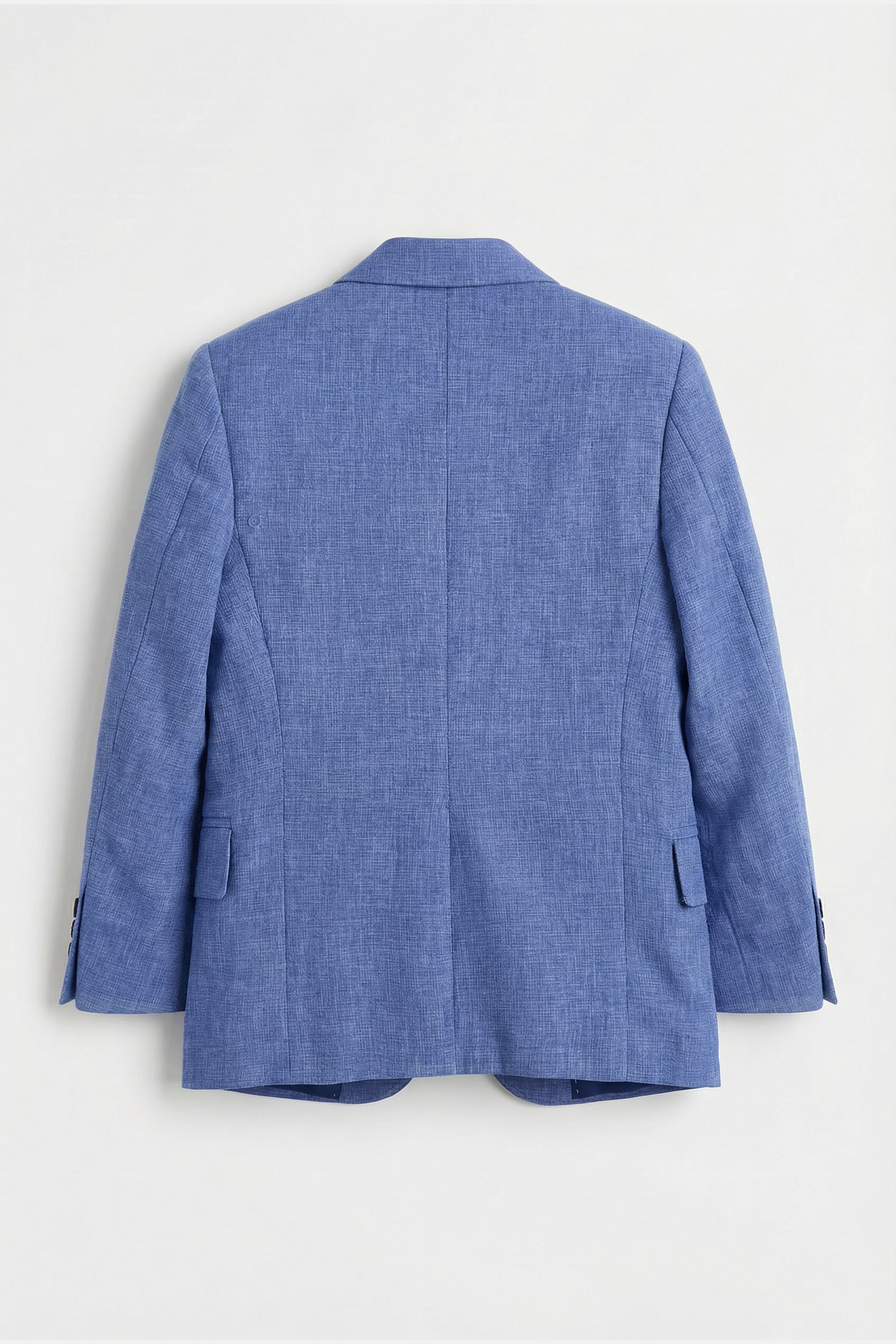 Boys Slim Fit Textured 8-Piece Formal Suit Set - Sky Blue