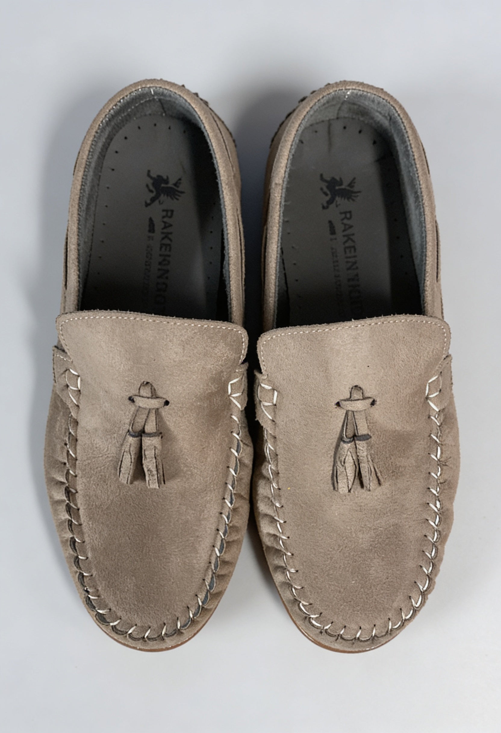 Boys Slip on Tassel Suede Penny Loafer - BABYLON - Sand Beige