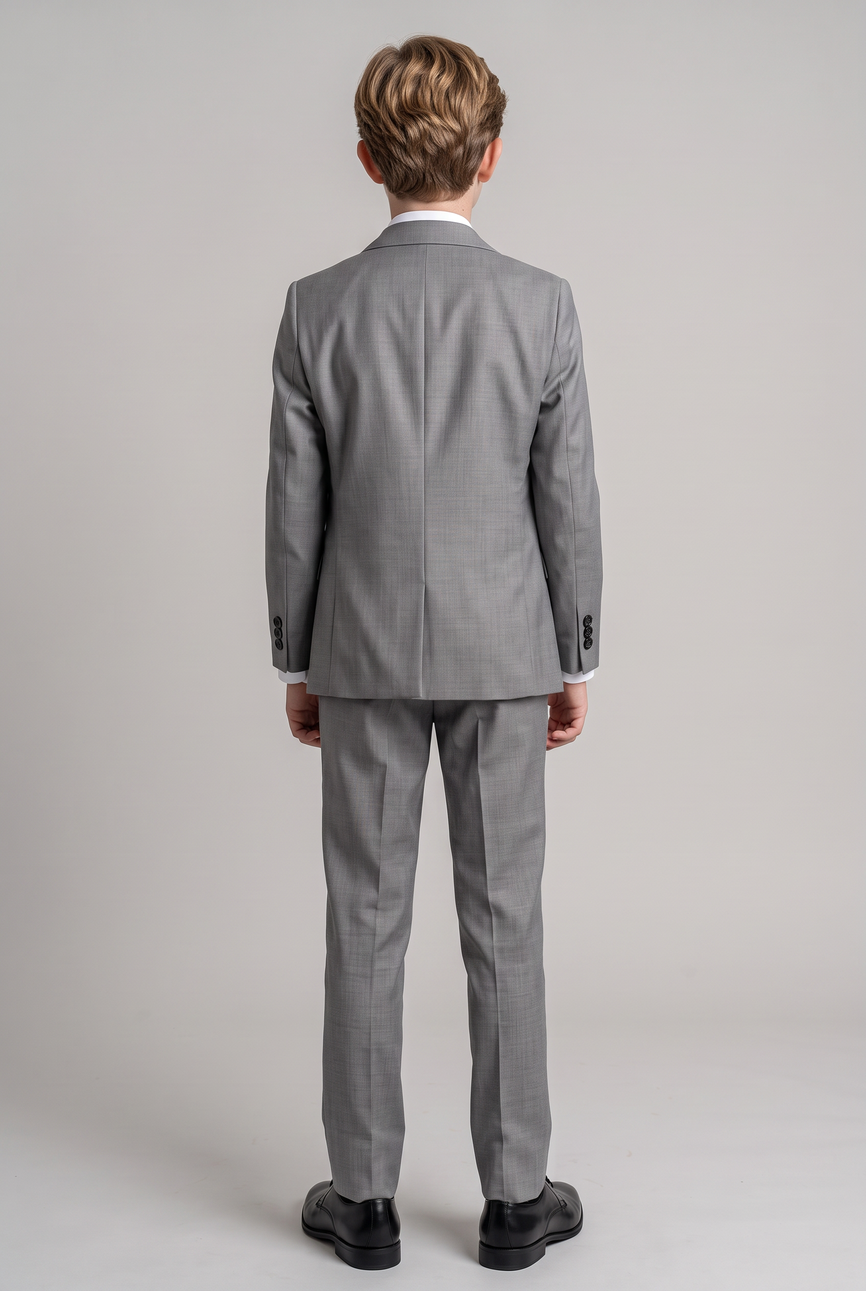 Boys Tailored Fit Black Suit - PARKER - Light Grey