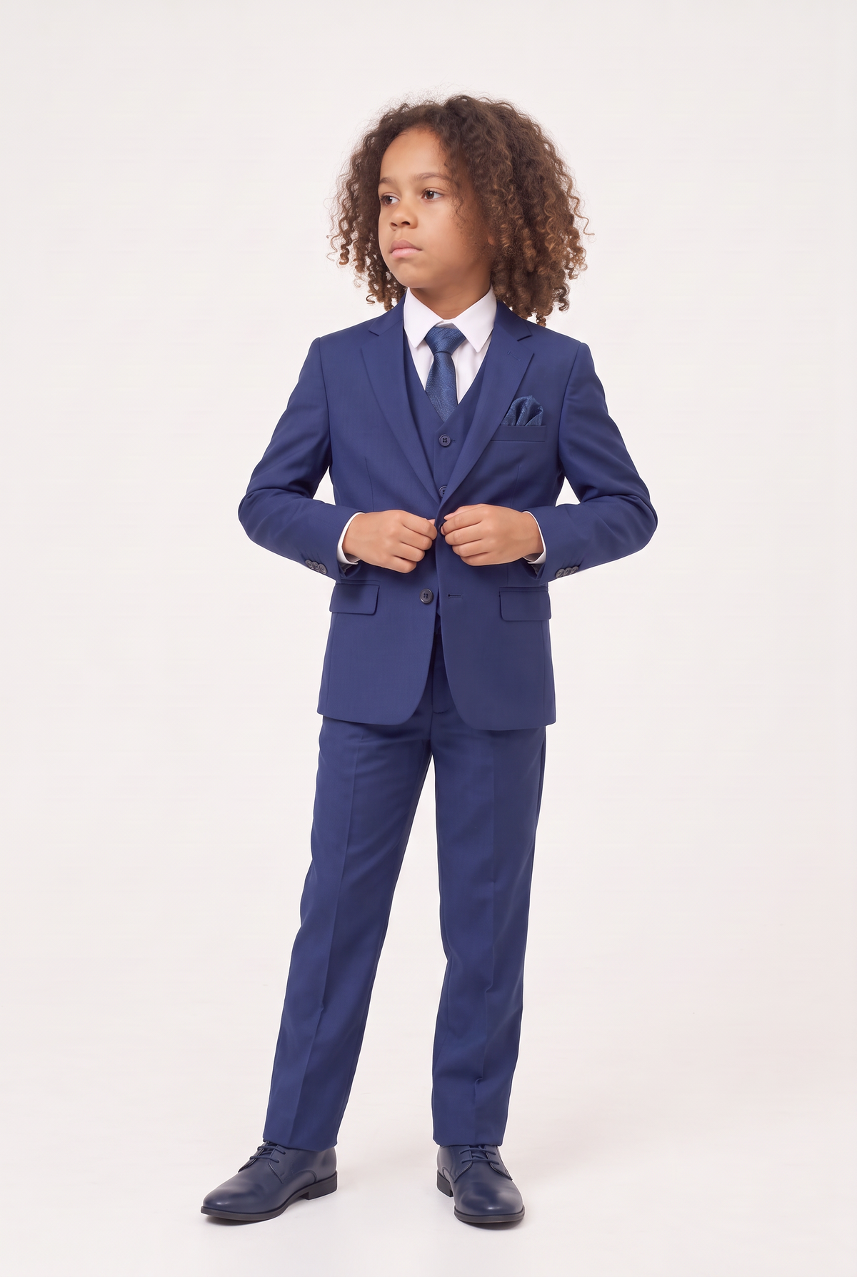Boys Tailored Fit Formal Suit - Parliament Blue