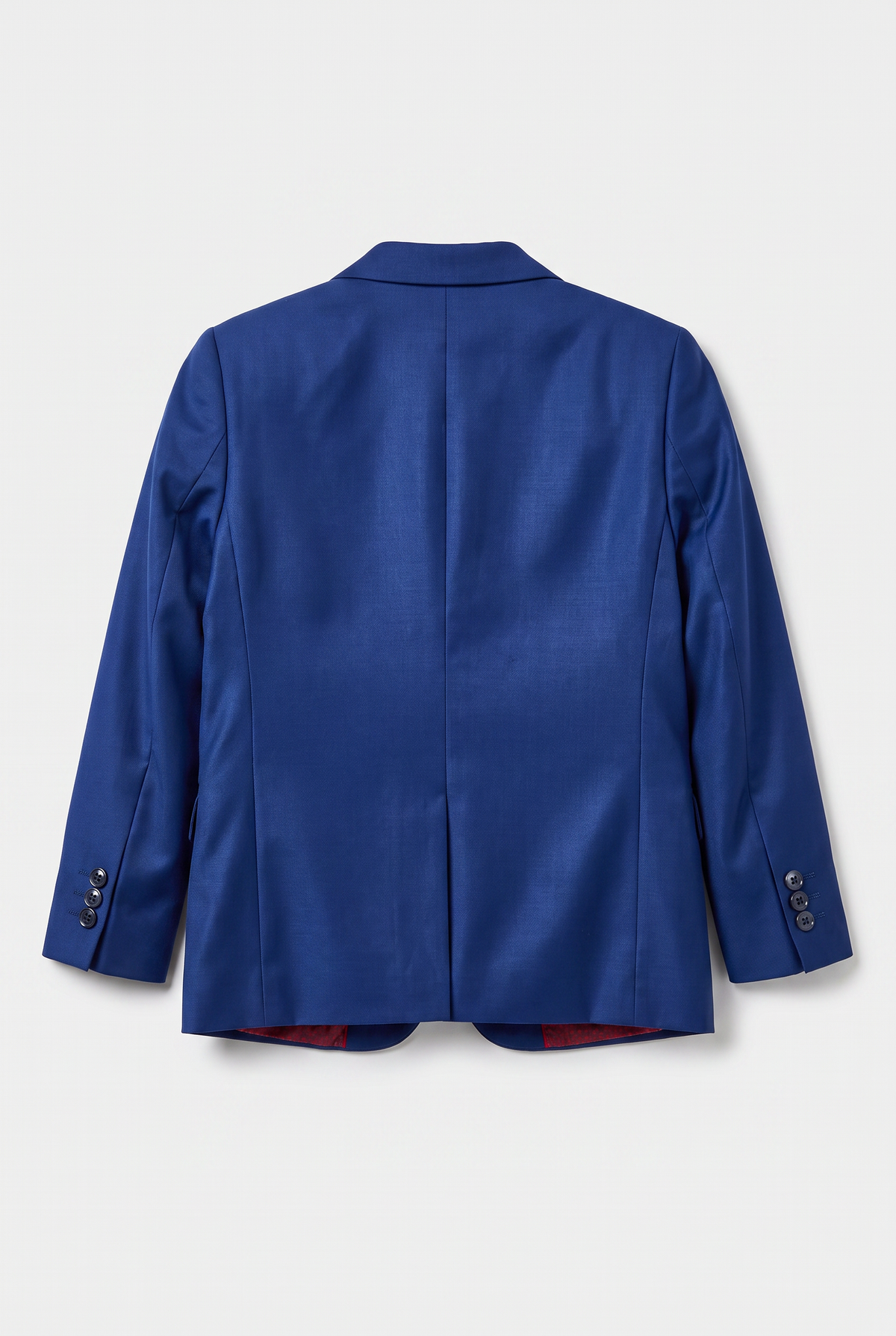 Boys Tailored Fit Sheen Effect Blue Suit - KINGSLEY - Royal Blue