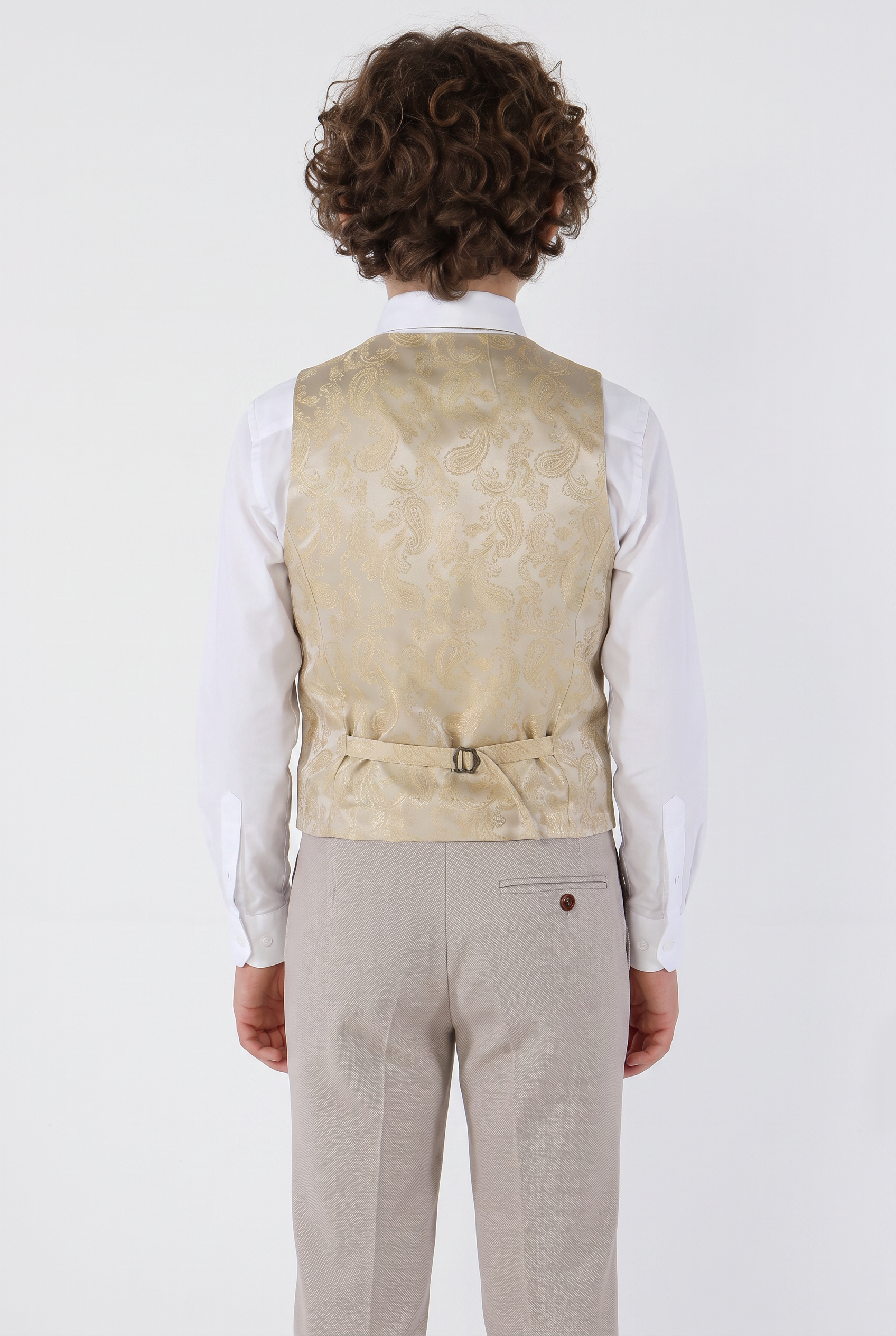 Boys Tailored Fit Suit - MAYFAIR - Stone Beige