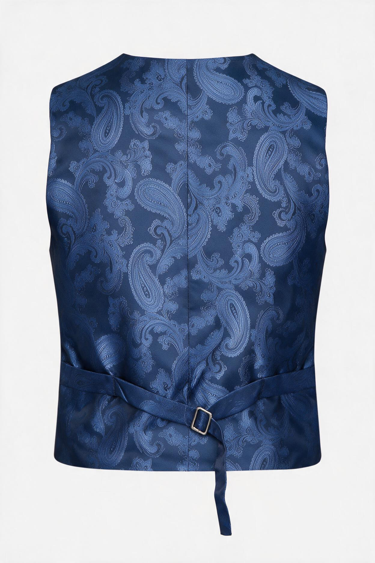 Boys Textured Formal Navy Suit - ARTHUR - Navy Blue