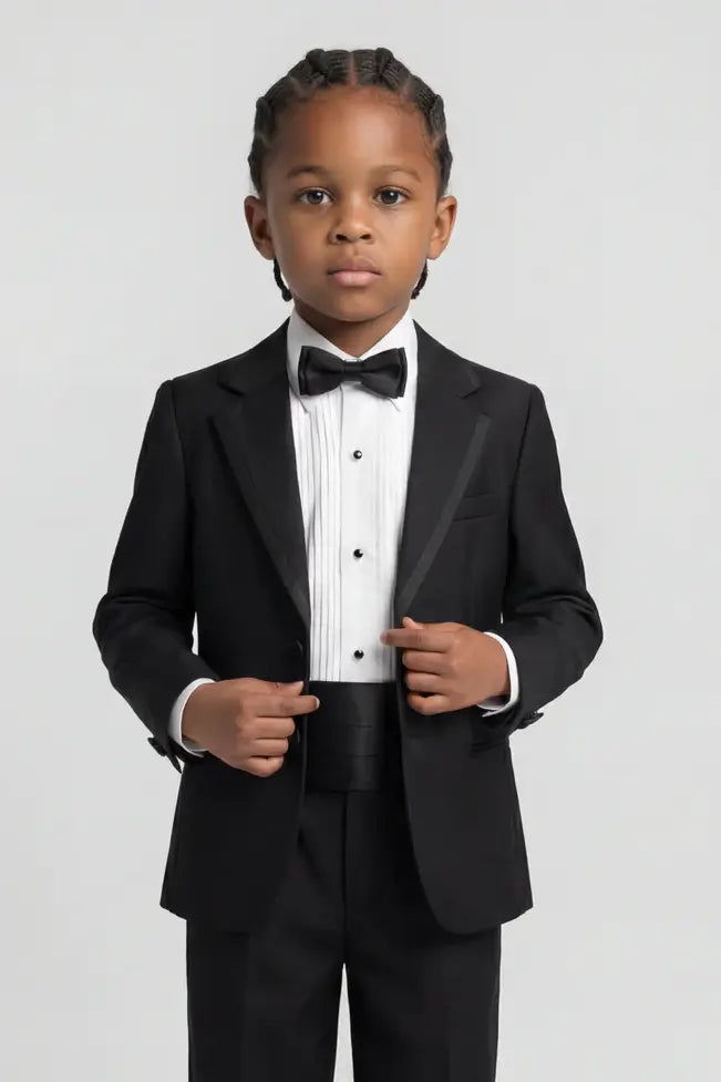 Boys Tuxedo Suit Set - Black
