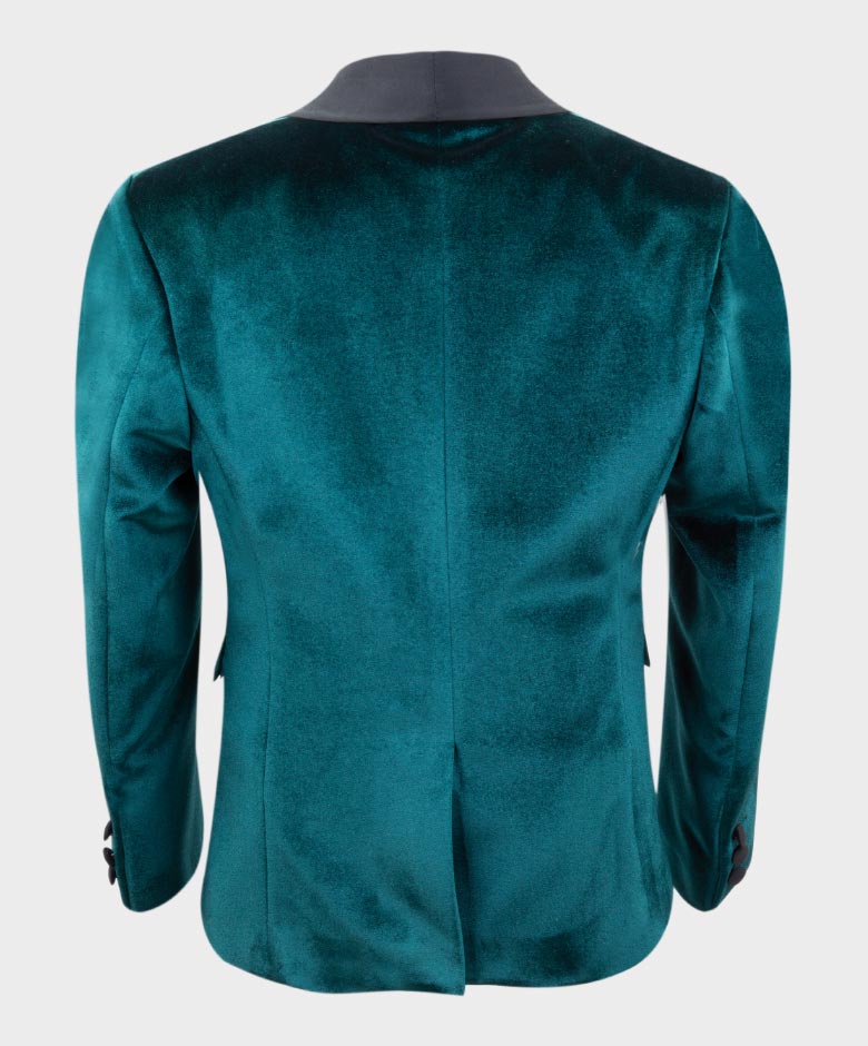 Boys Velvet Tuxedo Blazer Set - KINGSMAN - Green
