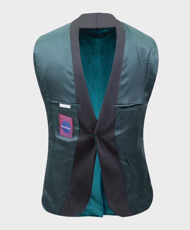 Boys Velvet Tuxedo Blazer Set - KINGSMAN - Green
