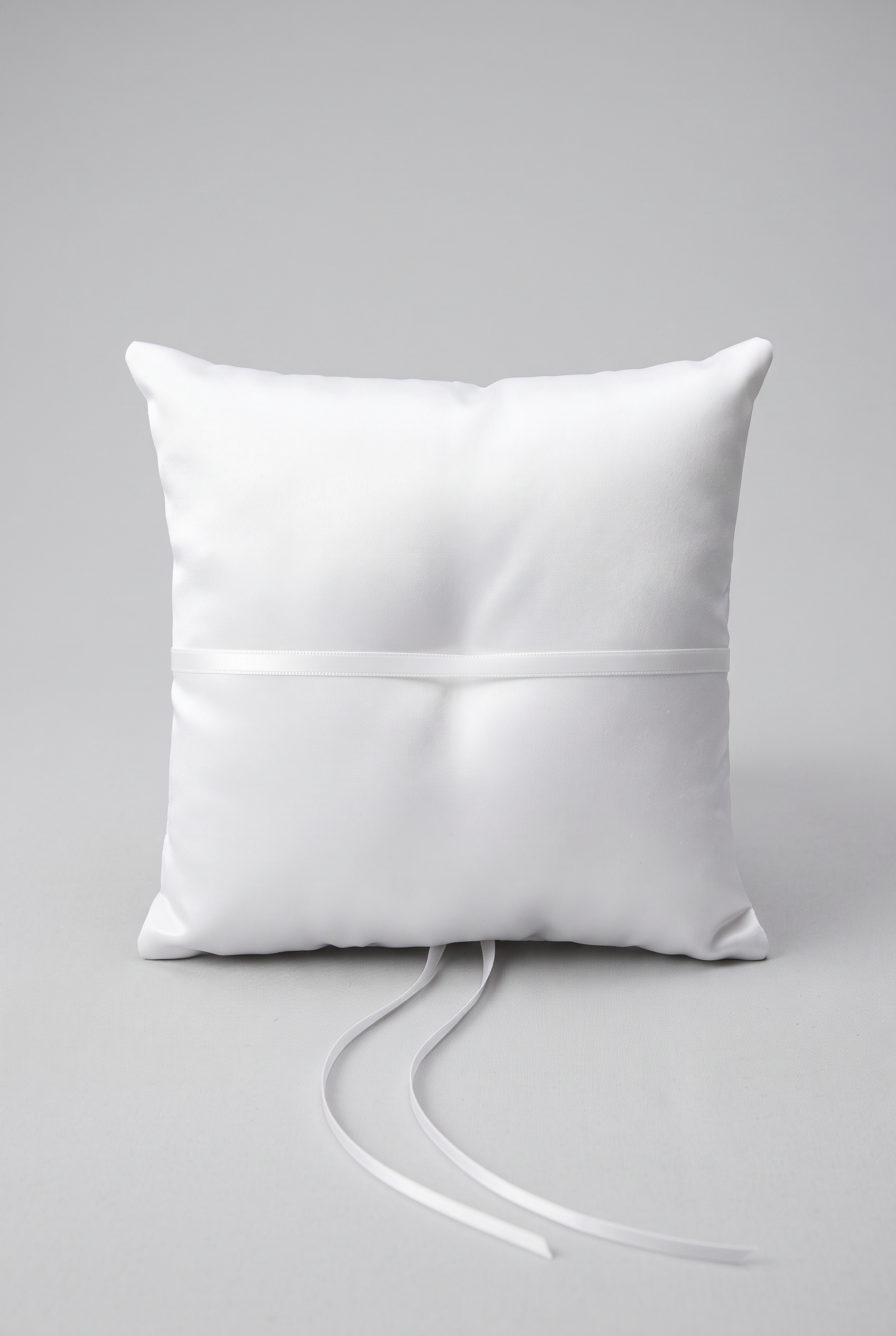 Elegant Wedding Ring Bearer Pillow with Floral Lace & Rose Detail - White Back Picture