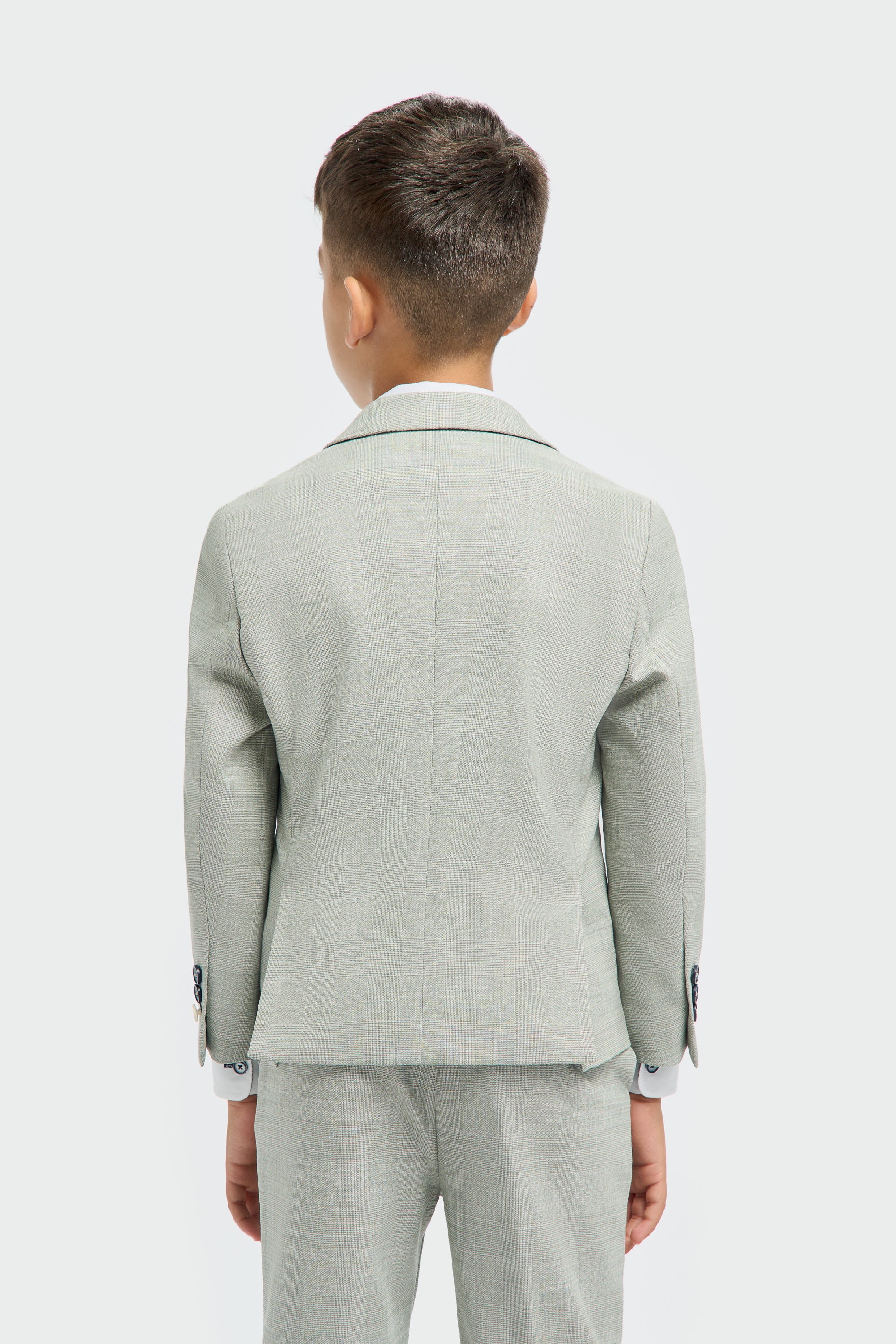 Father & Son Matching Textured 3-Piece Suit Set - Camden Sage
