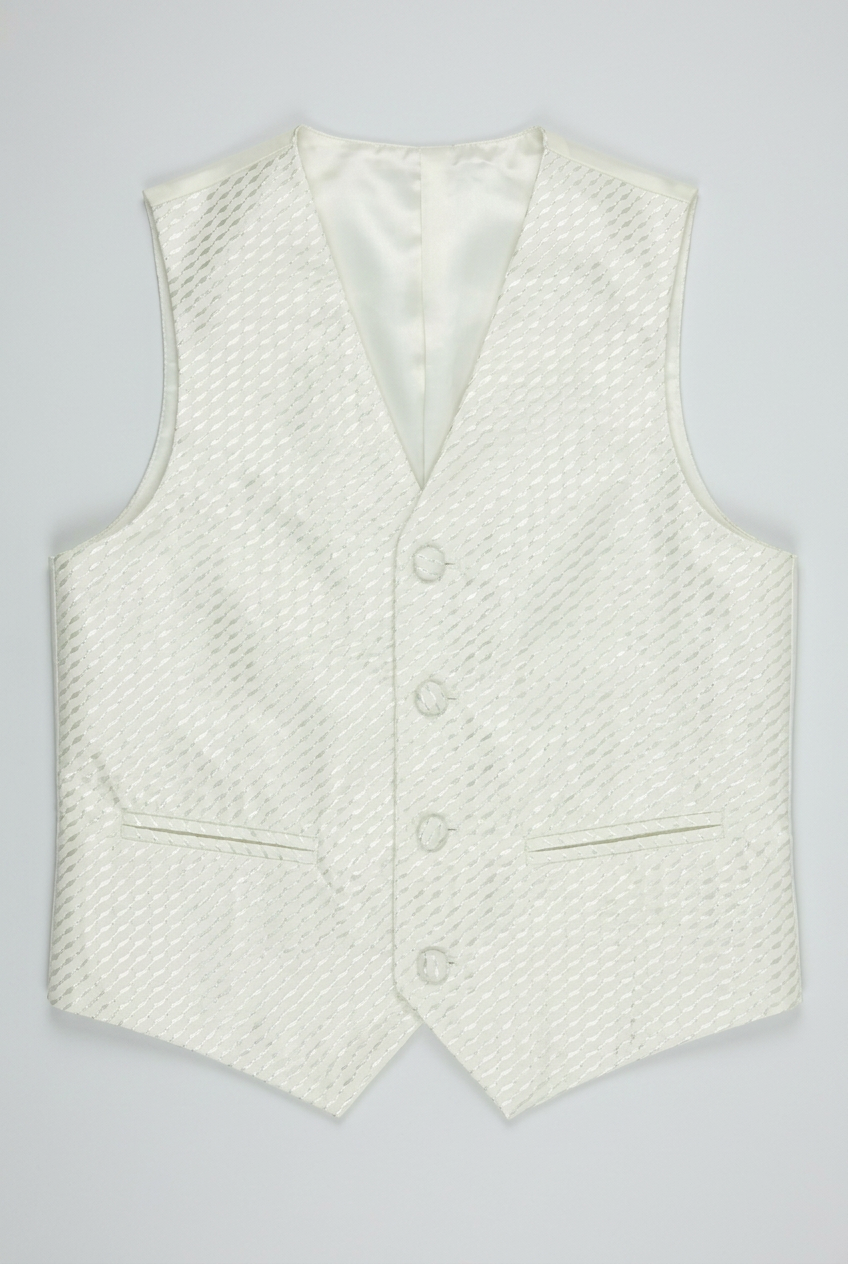 Father & Son Matching Waistcoat and Cravat Set - Intenso Ivory