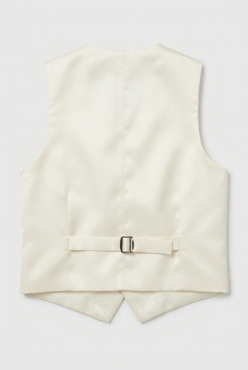 Father & Son Matching Waistcoat and Cravat Set - Intenso Ivory