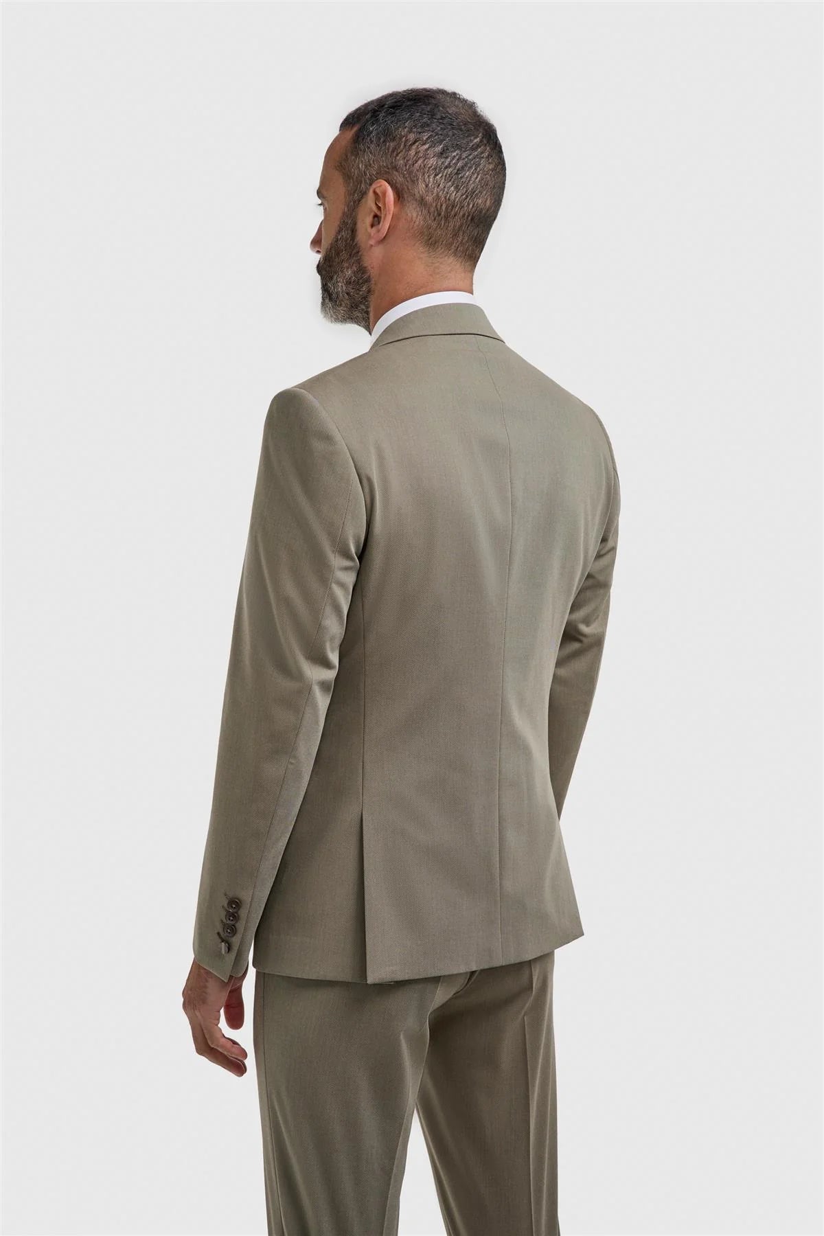 Father & Son Matching Iridescent Twill 3-Piece Suit Set - Donatella - Sage Green