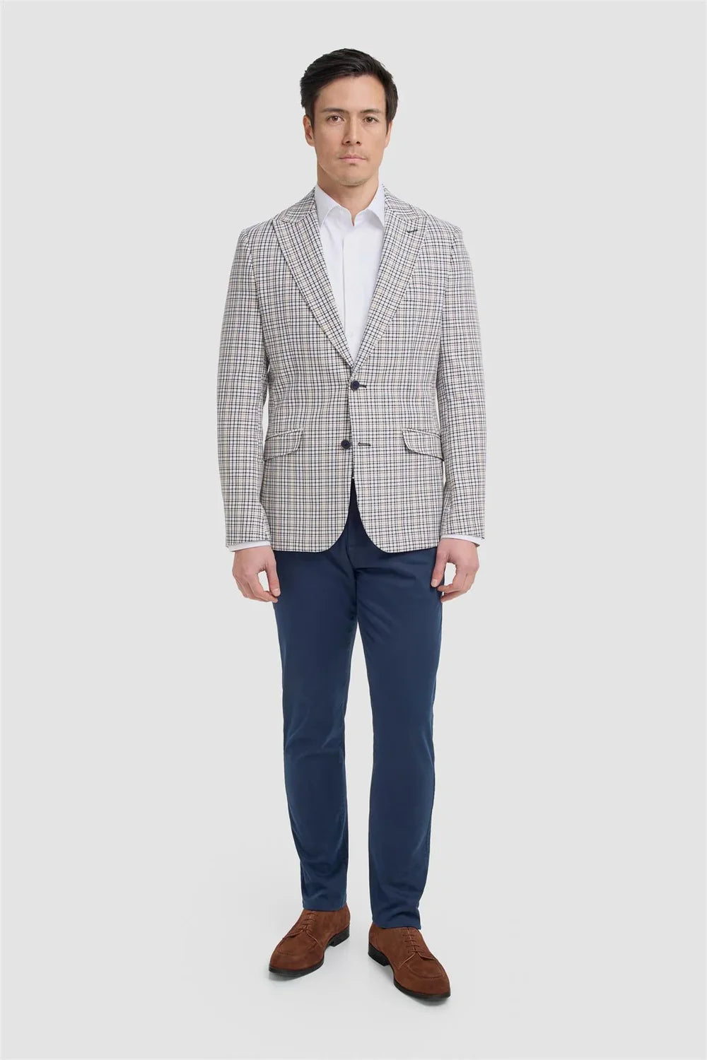 Father & Son Matching Mini Check Blazer - Beige