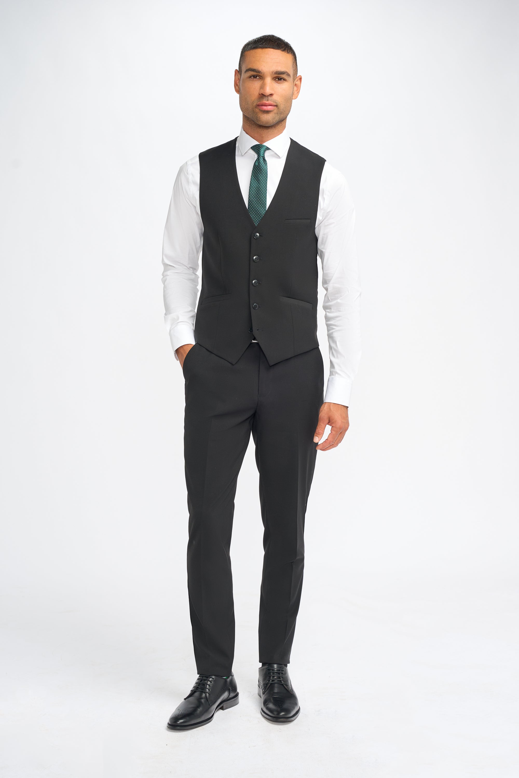 Father & Son Matching Slim Fit 3-Piece Suit Set - Malibu Black