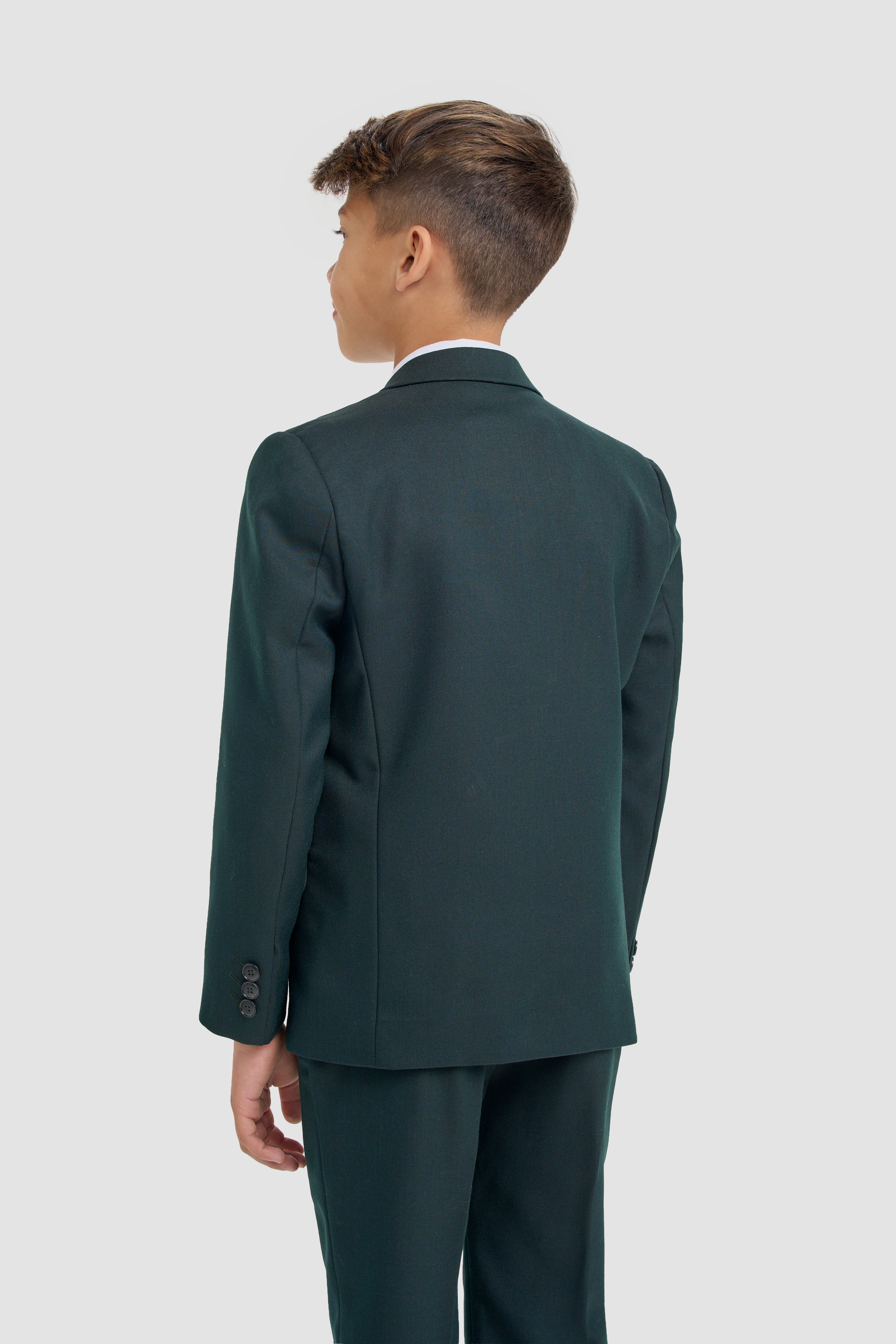 Father & Son Matching Slim Fit 3-Piece Suit Set - Malibu Forest Green