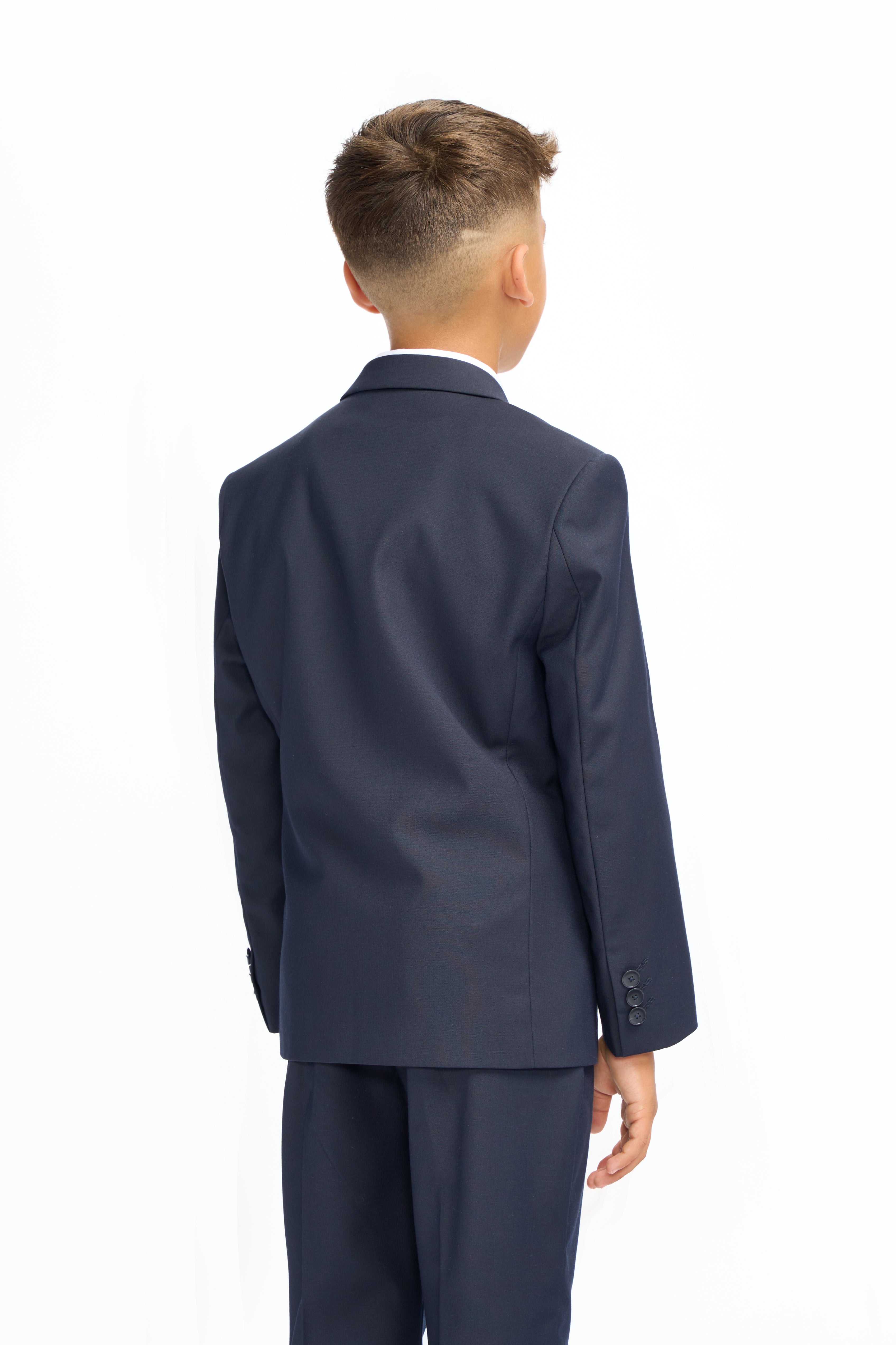 Father & Son Matching Slim Fit 3-Piece Suit Set - Malibu Navy