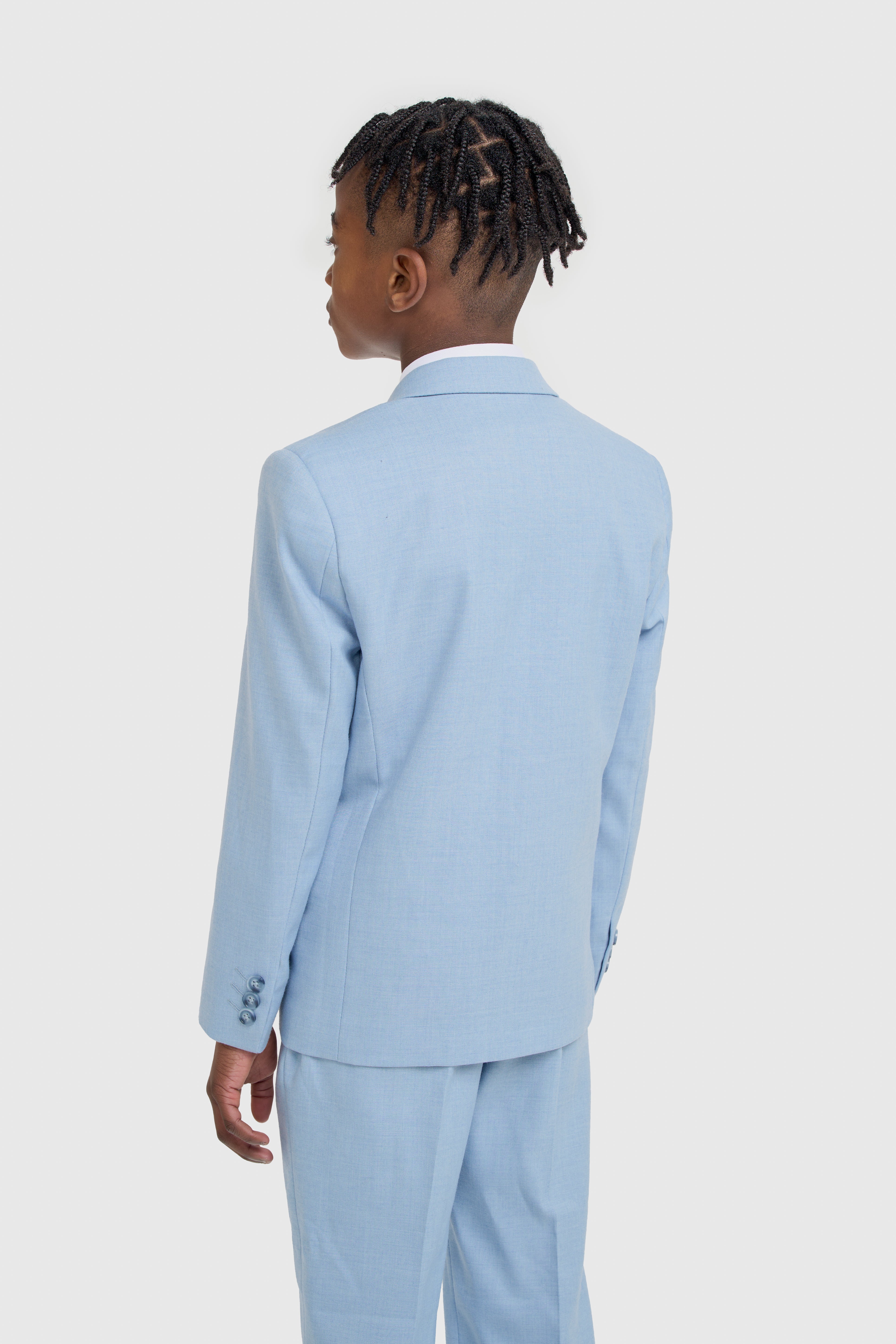 Father & Son Matching Slim Fit 3-Piece Suit Set - Malibu Sky Blue